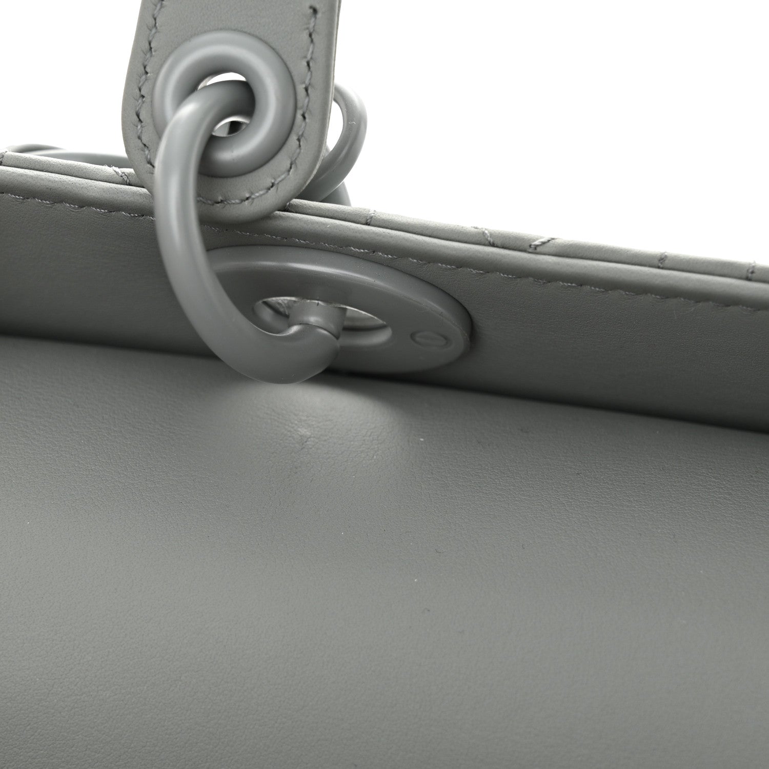 Christian Dior Ultra Matte Calfskin Cannage Large Lady Dior Grey Stone 9 of 10