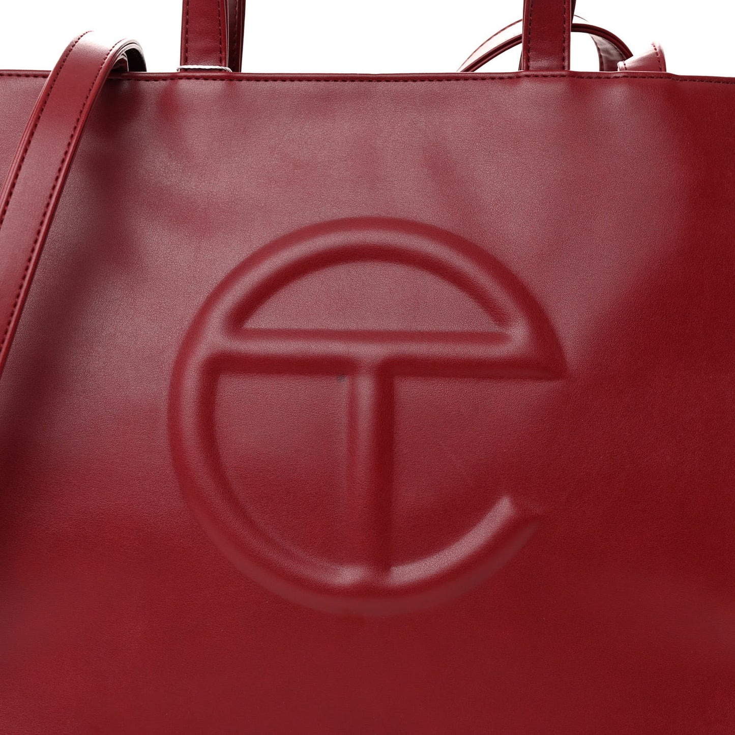 Vegan Leather Medium Shopping Bag Oxblood