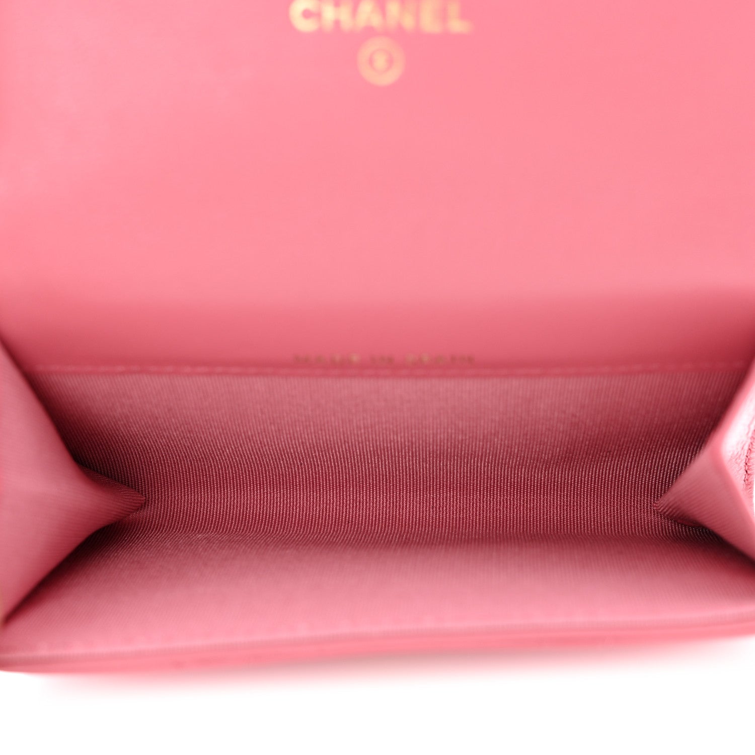 Chanel Shiny Goatskin Quilted Chanel 19 Flap Card Holder Pink 5 of 9