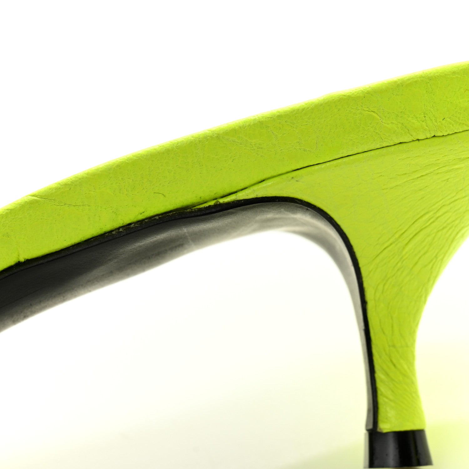 Balenciaga Agneau Arena Cagole 50mm Slide Sandals 39 Fluo Yellow 10 of 13