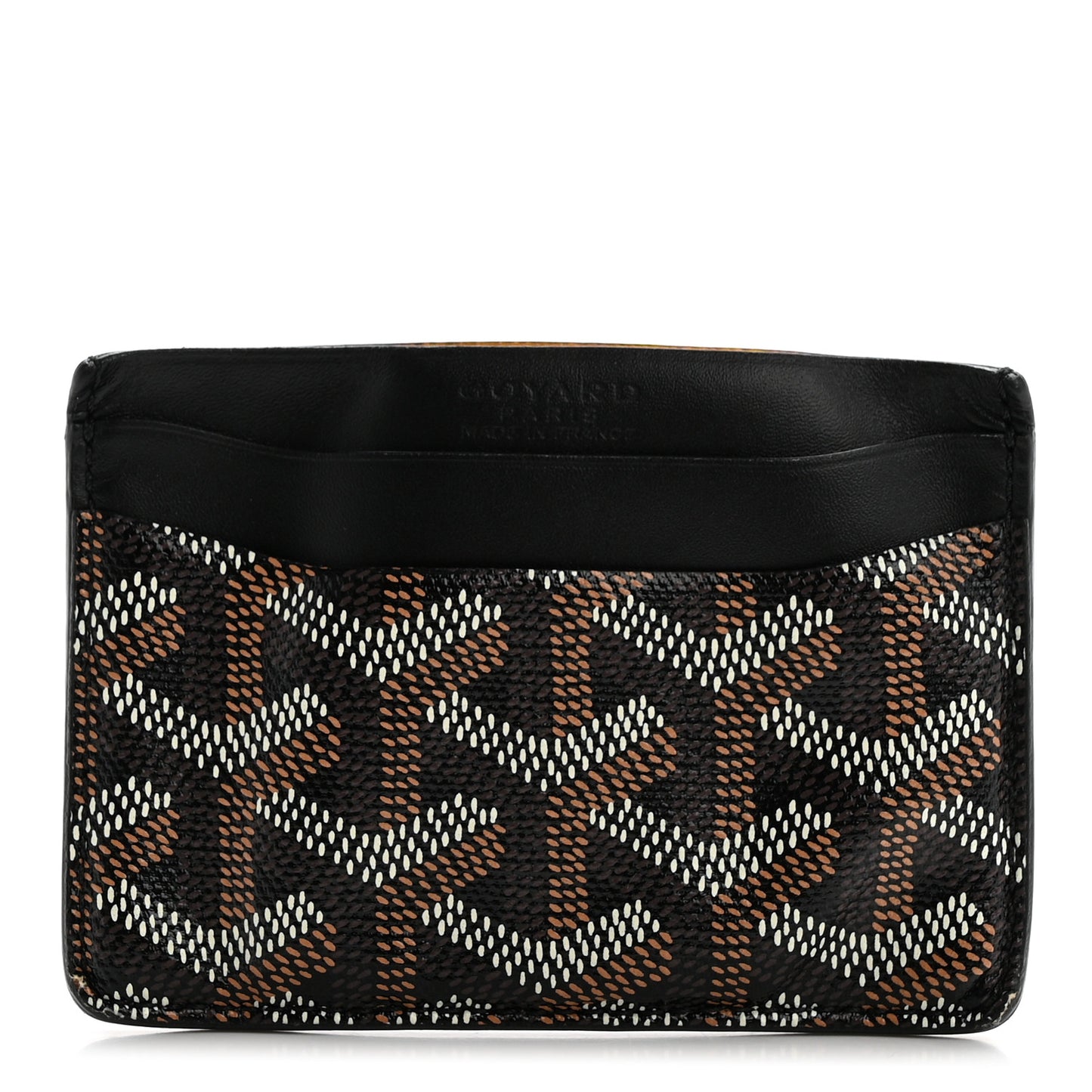 Goyardine Saint Sulpice Card Holder Black