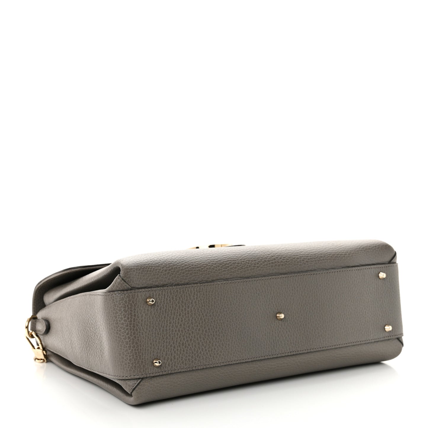 Dollar Calfskin Interlocking G Top Handle Shoulder Bag Loess