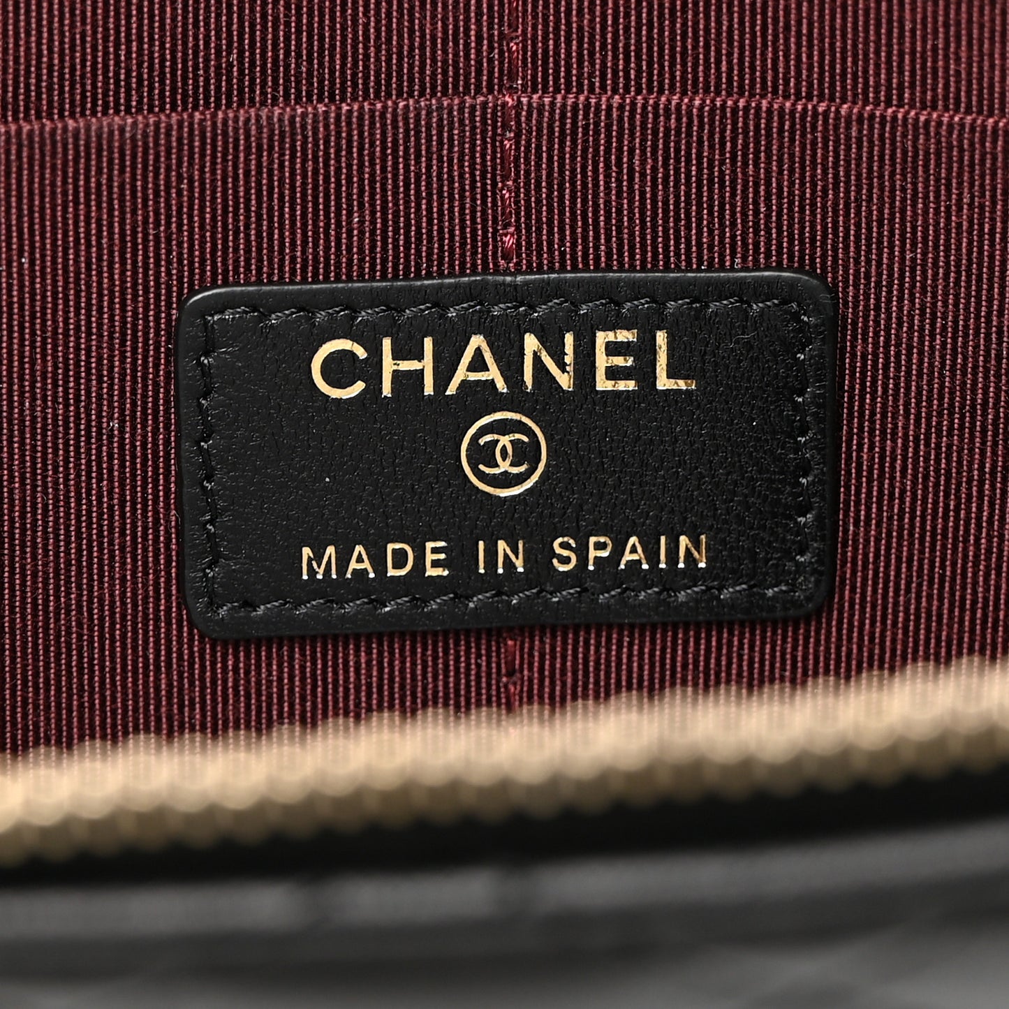 Lambskin Quilted Classic Pouch With Handle Black