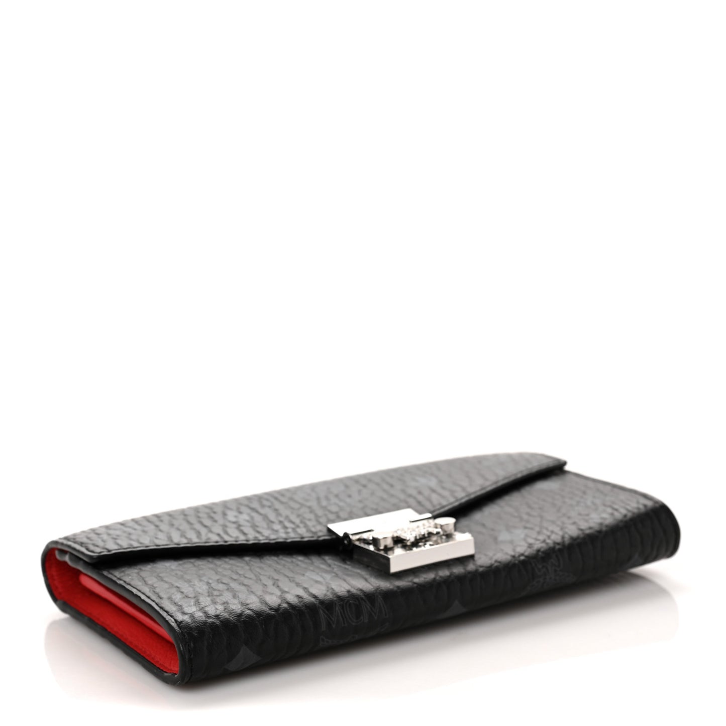 Visetos Large Patricia Wallet On Chain Black Red