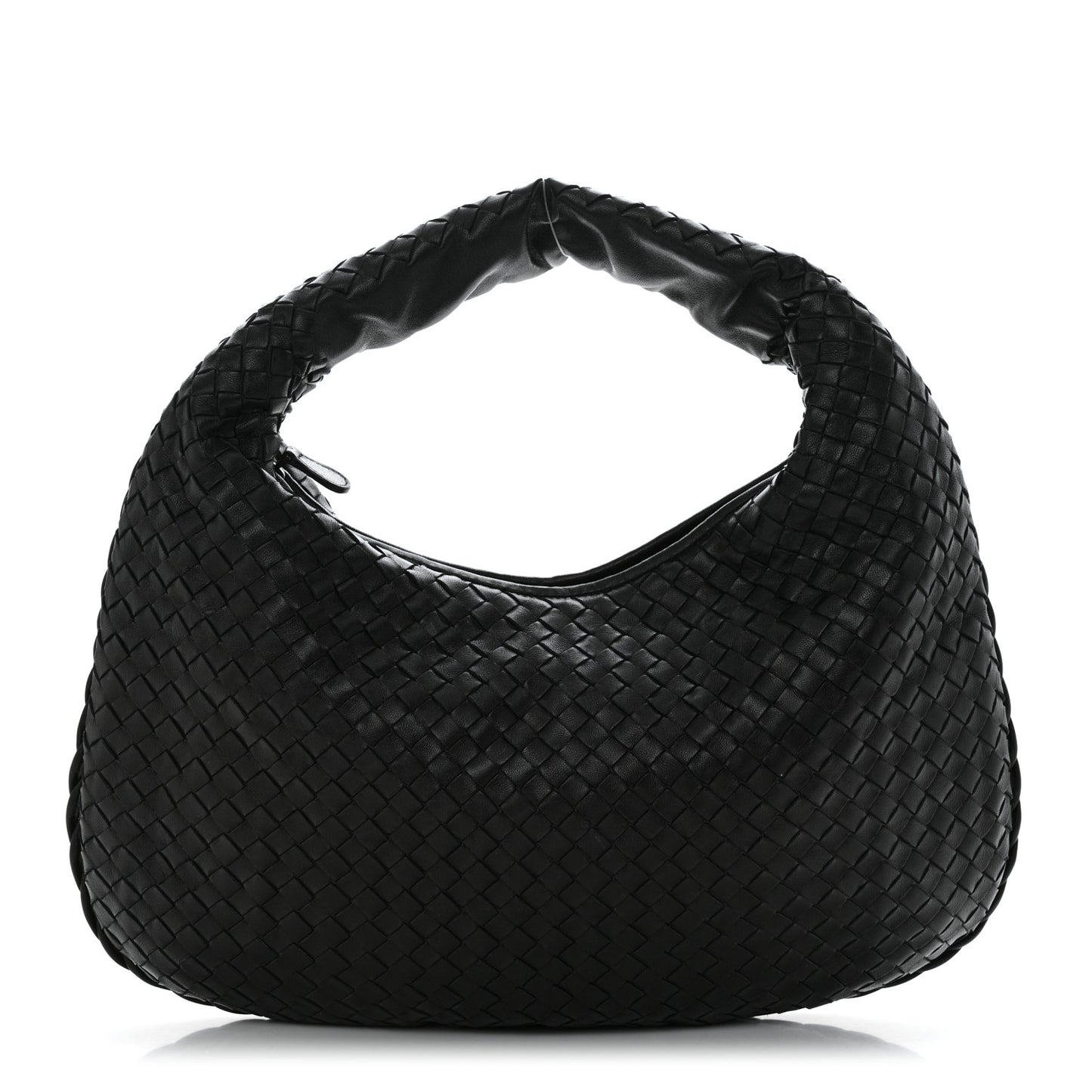 Nappa Intrecciato Medium Veneta Hobo Black