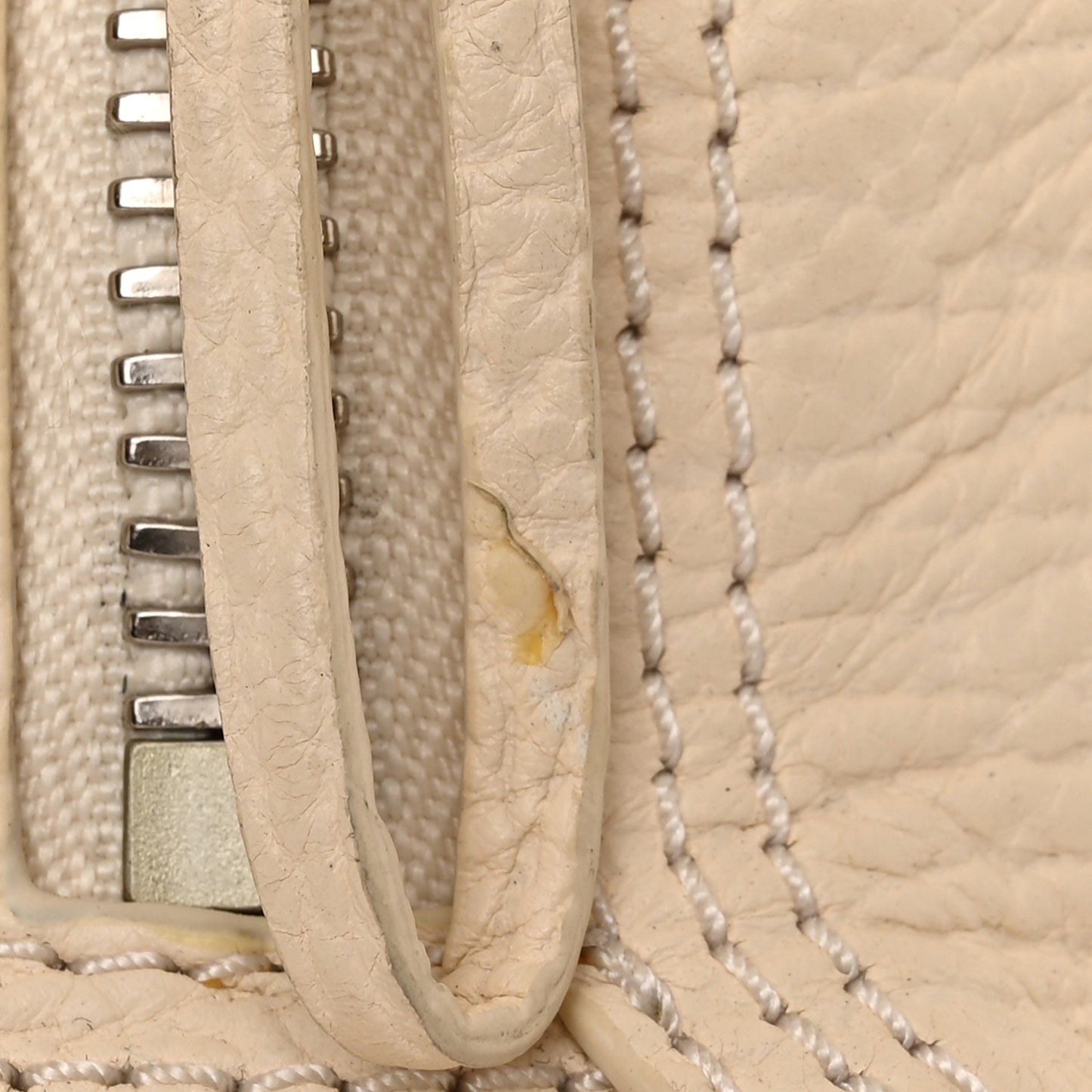 Textured Calfskin Mini Pashli Satchel Milk