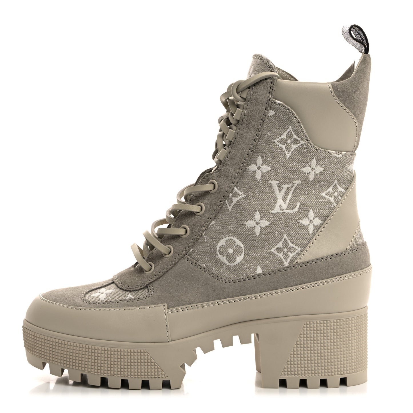 Suede Calfskin Laureate Platform Desert Boots 38 Taupe