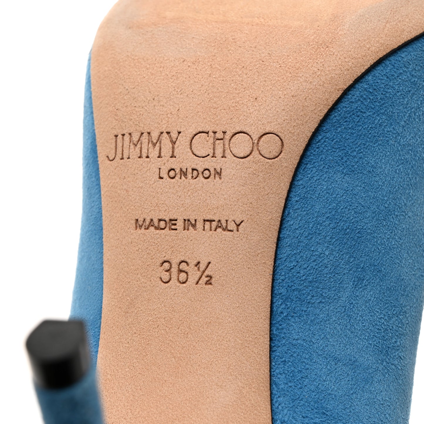 JIMMY CHOO Suede Romy 100 Pumps 36.5 Robot Blue