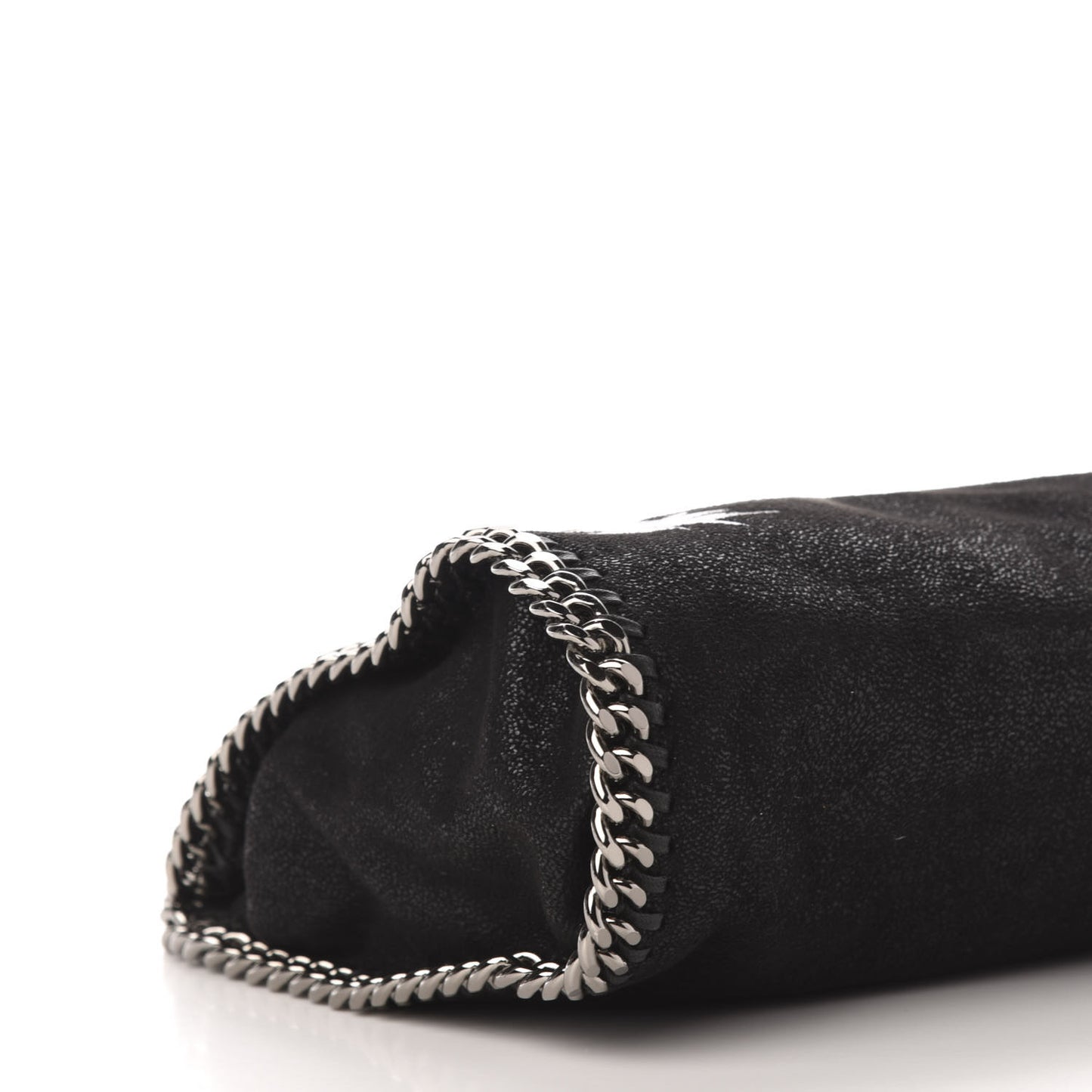 Shaggy Deer Embroidered Palm Tree Mini Falabella Tote Black