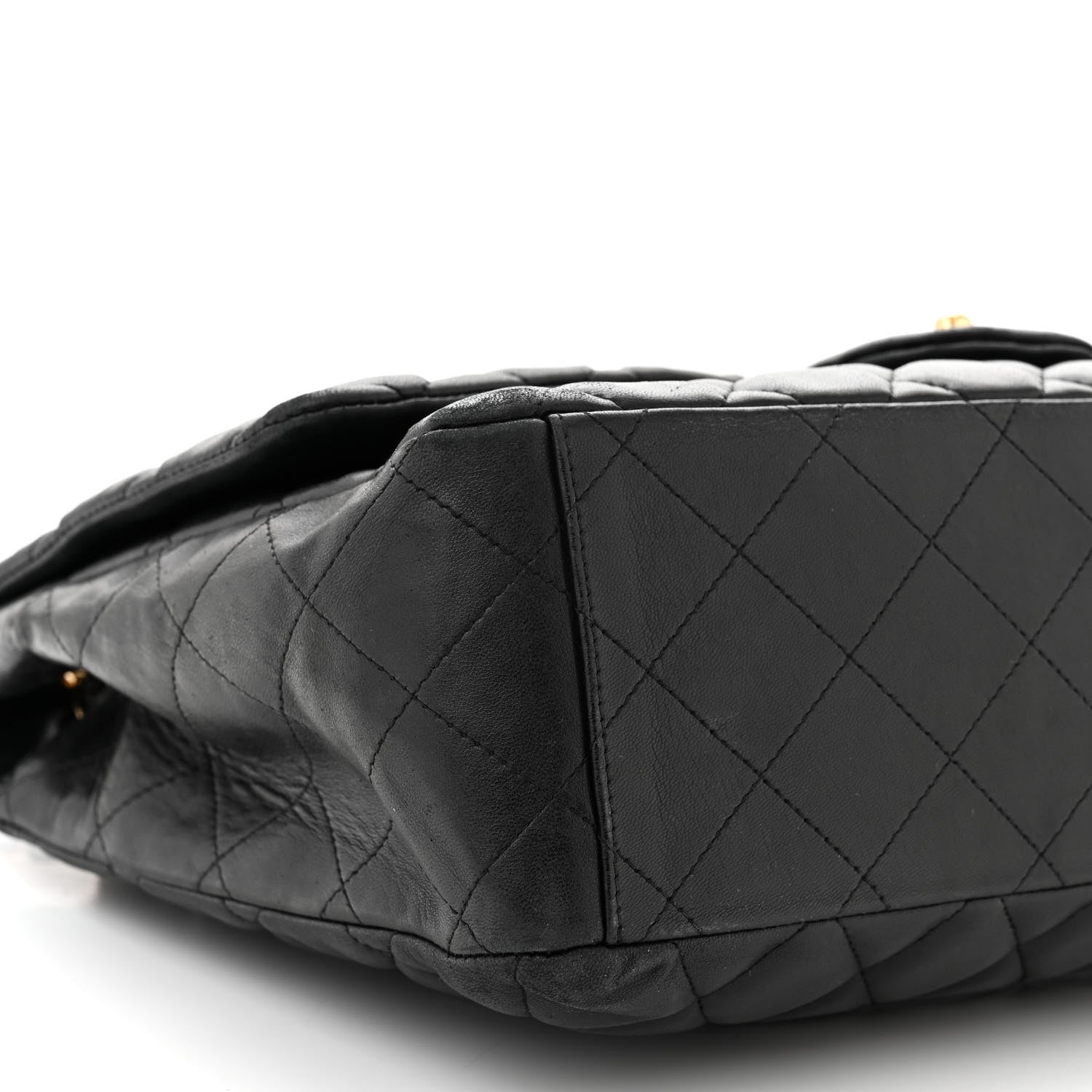 Chanel Lambskin Quilted Maxi Single Flap Black 9 of 12