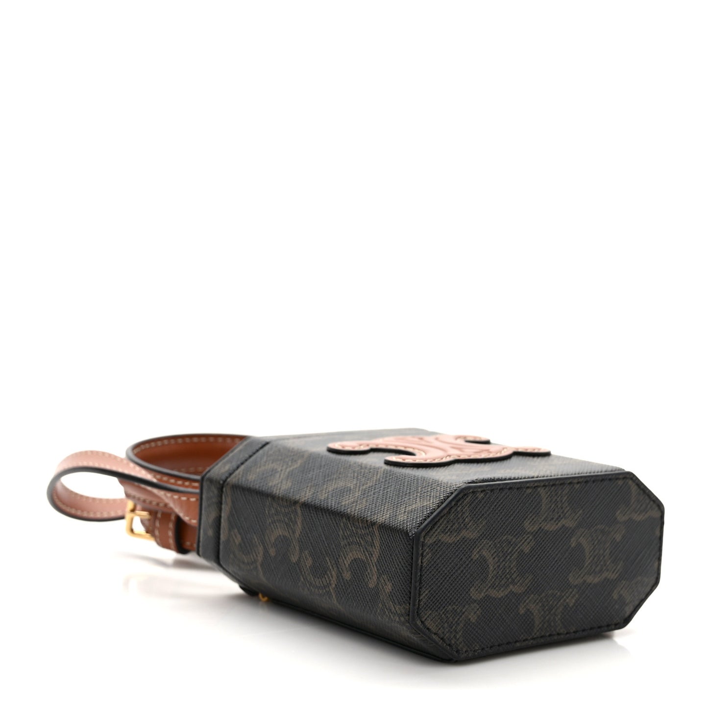 Calfskin Triomphe Canvas Lock Bag Tan