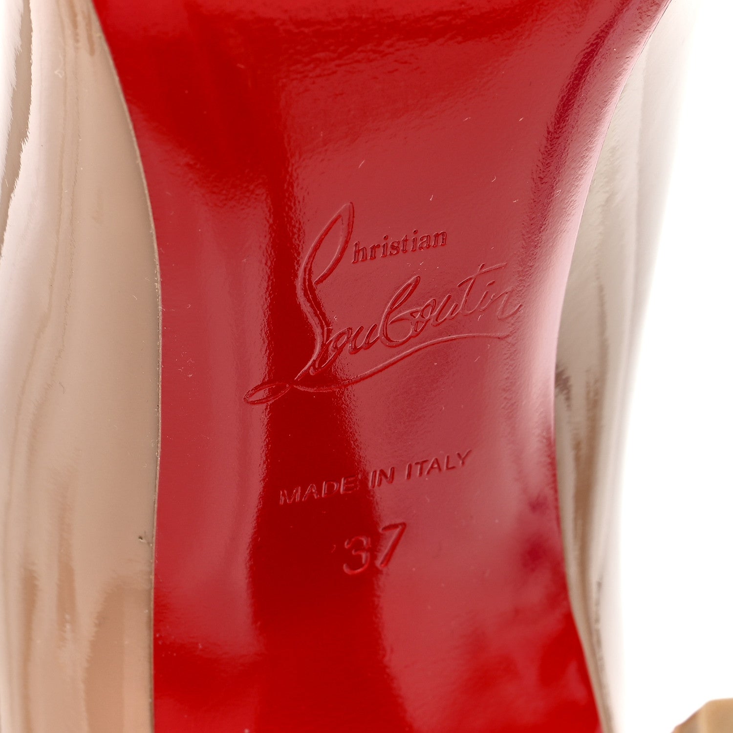 Christian Louboutin Patent Simple 100 Pumps 37 Nude 6 of 9