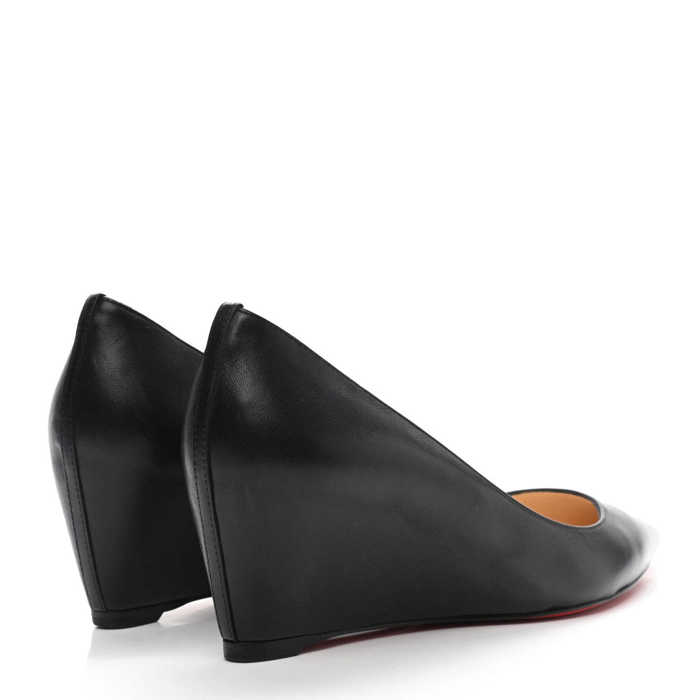 Shiny Nappa Pipina 55 Wedges 35.5 Black