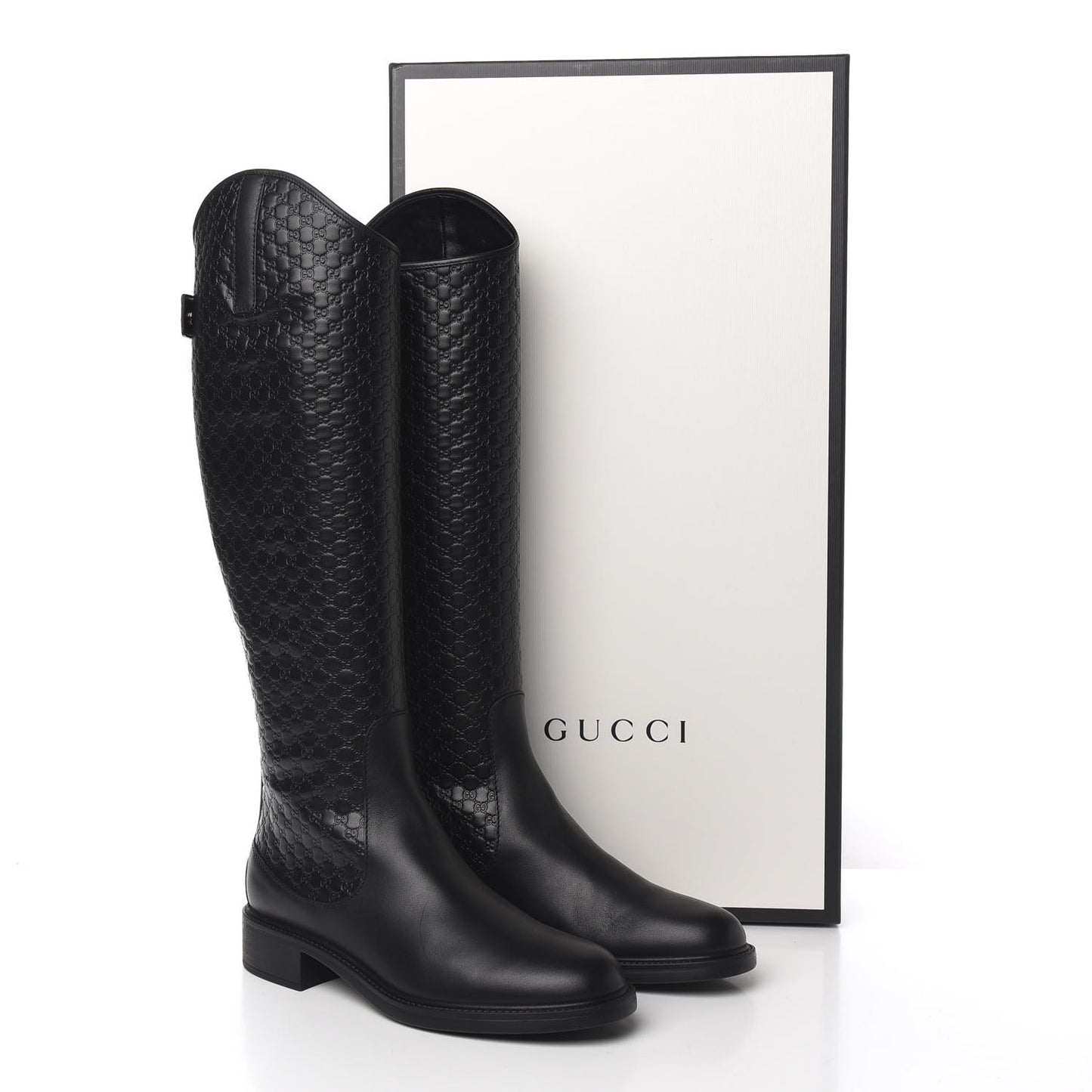 Microguccissima Knee High Riding Boots 41 Black