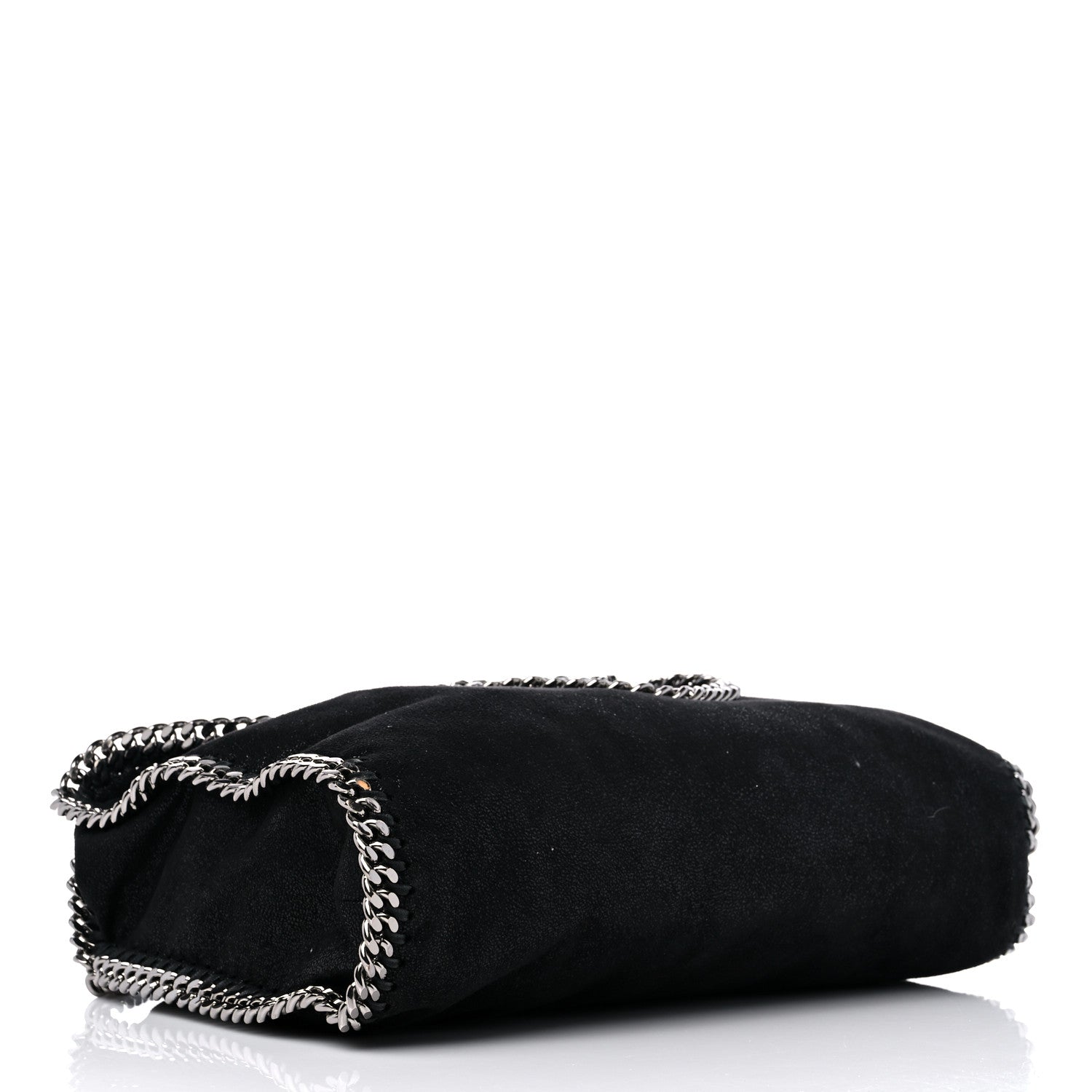 Stella McCartney Shaggy Deer Small Falabella Fold Over Tote Black 4 of 9