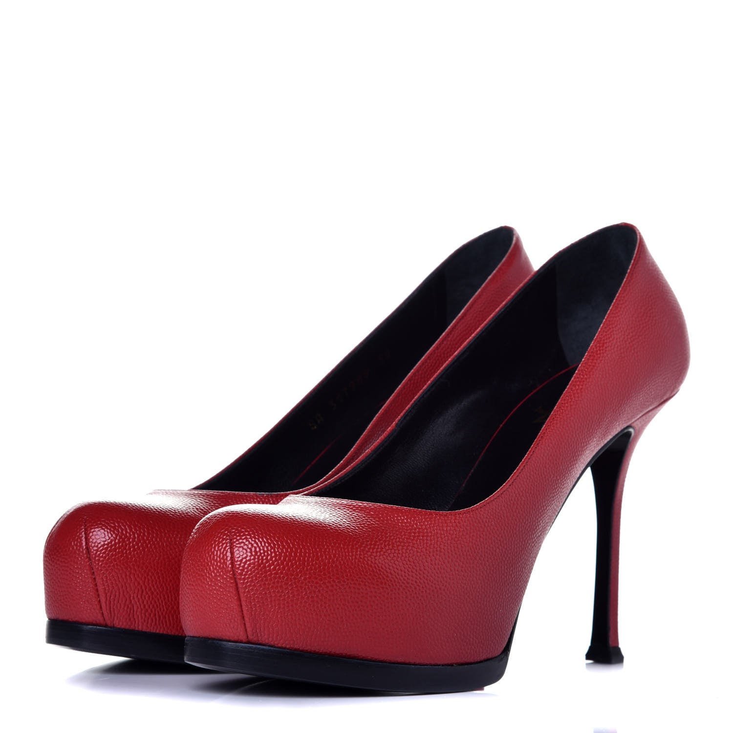 Saint Laurent Vernigolf Tribtoo Platform 80 Pumps 38 Rouge Orient 3 of 9