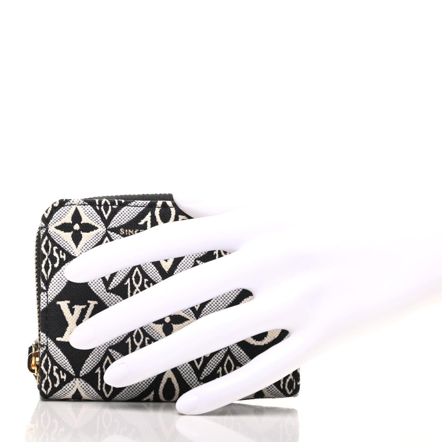 Louis Vuitton Jacquard Since 1854 Zippy Coin Purse Grey 2 of 6