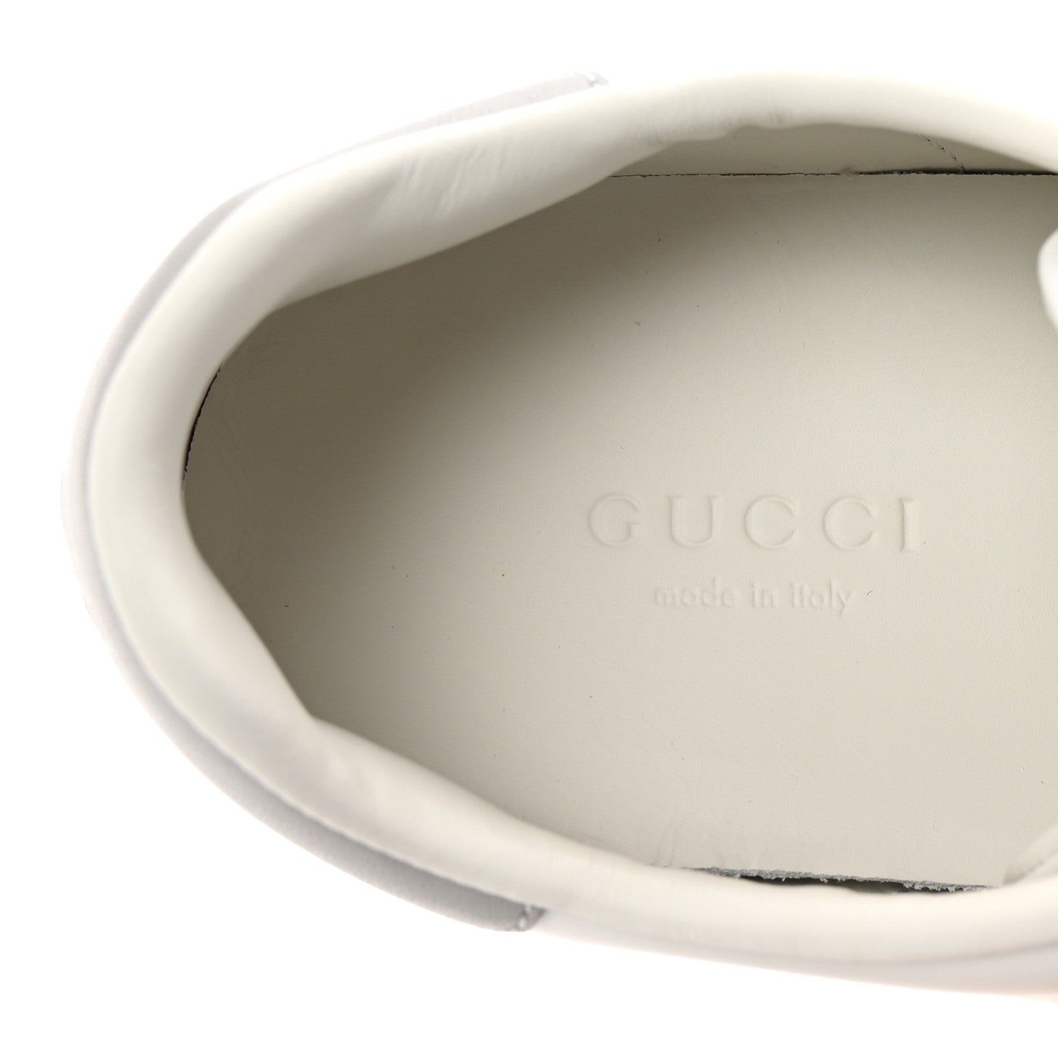 Gucci Calfskin Interlocking G Perforated Womens Ace Sneakers 37 White Grey Sky 8 of 10