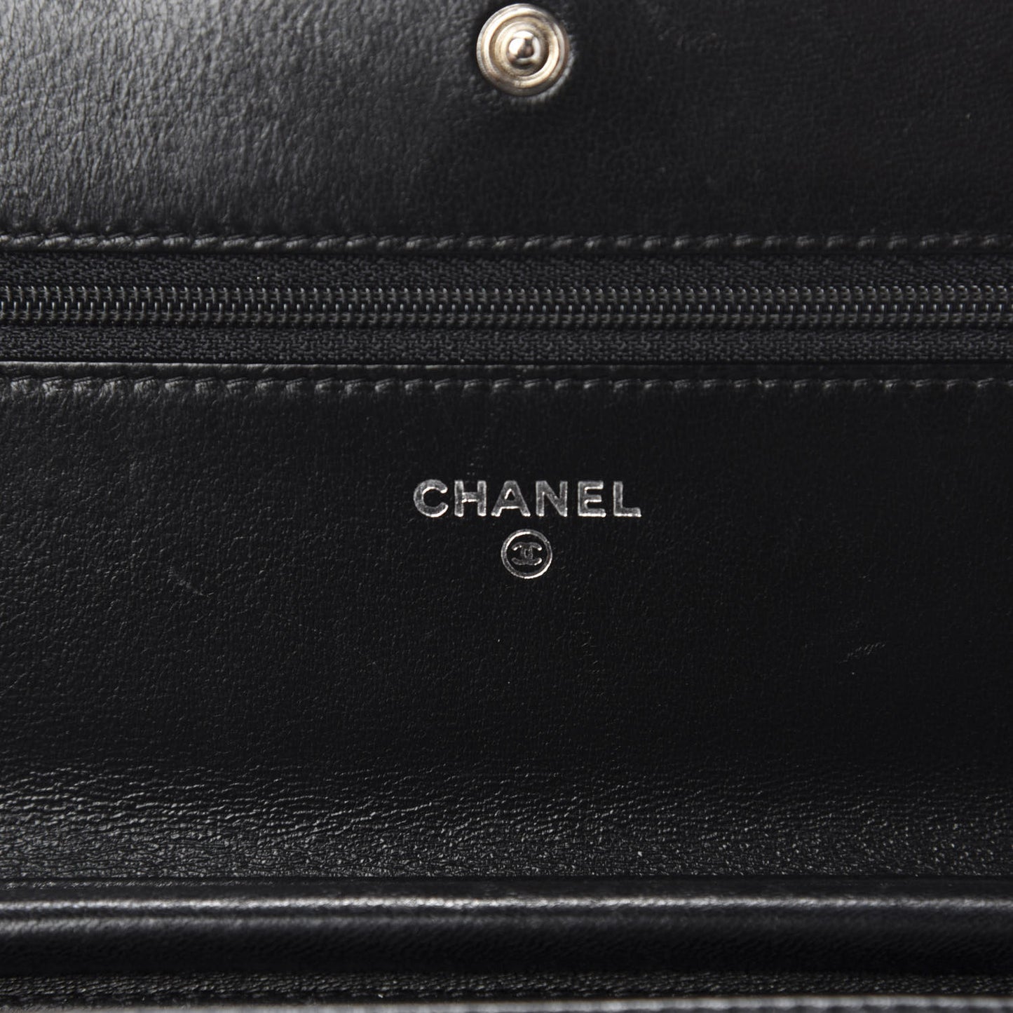 Lambskin Quilted Boy Wallet On Chain WOC Black