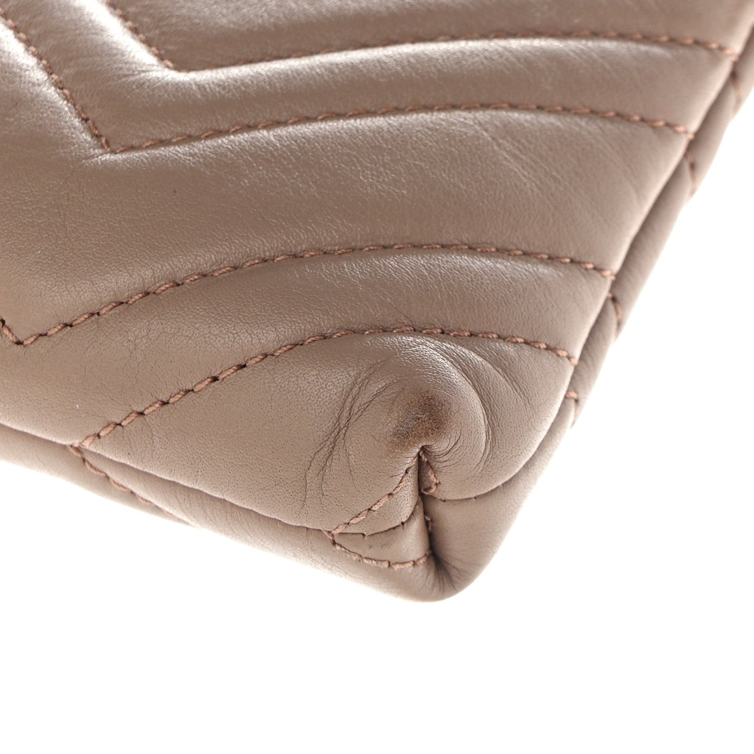 Gucci Calfskin Matelasse Mini GG Marmont Chain Bag Porcelain Rose 14 of 15