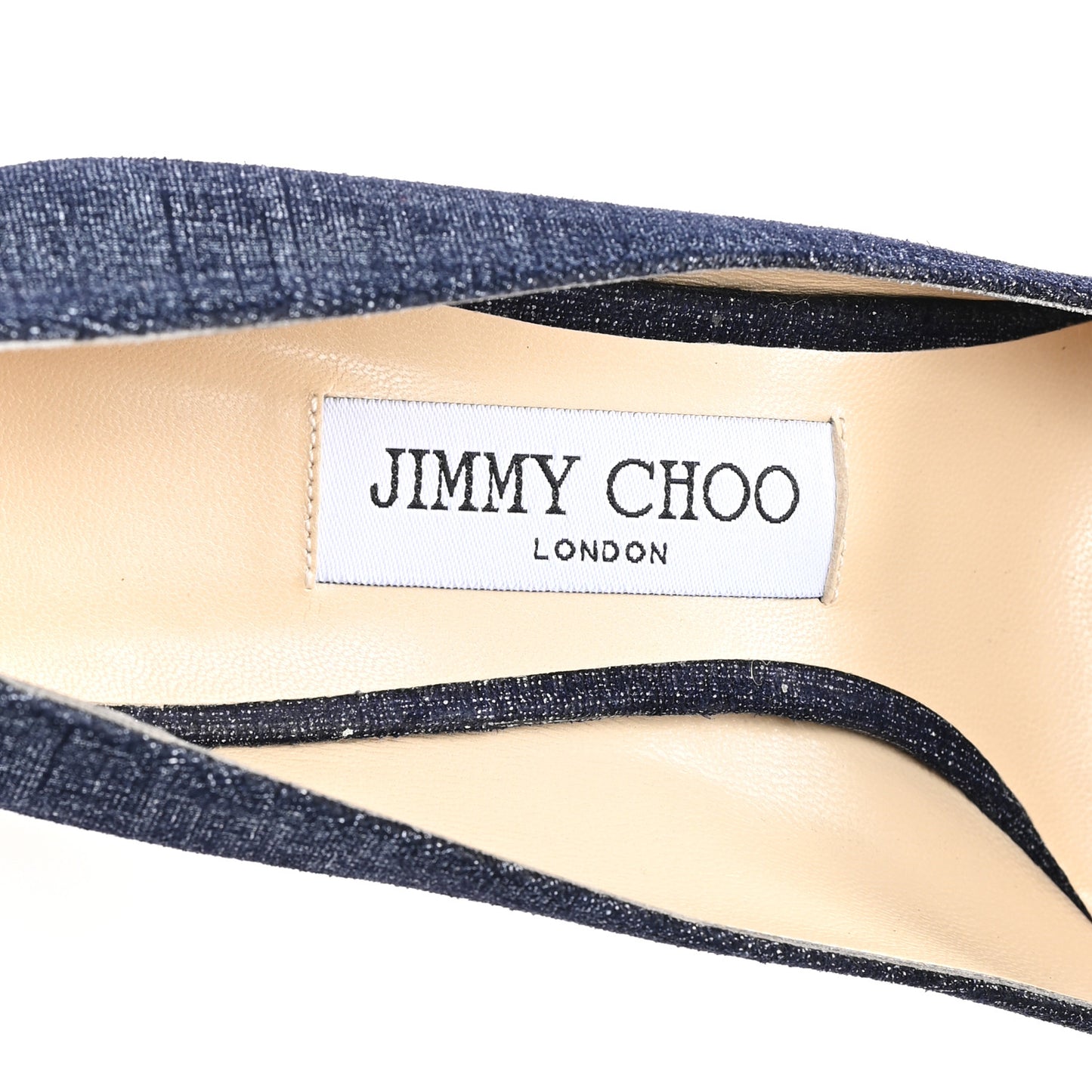 Denim Pointy Toe Romy 100 Pumps 37.5 Light Indigo