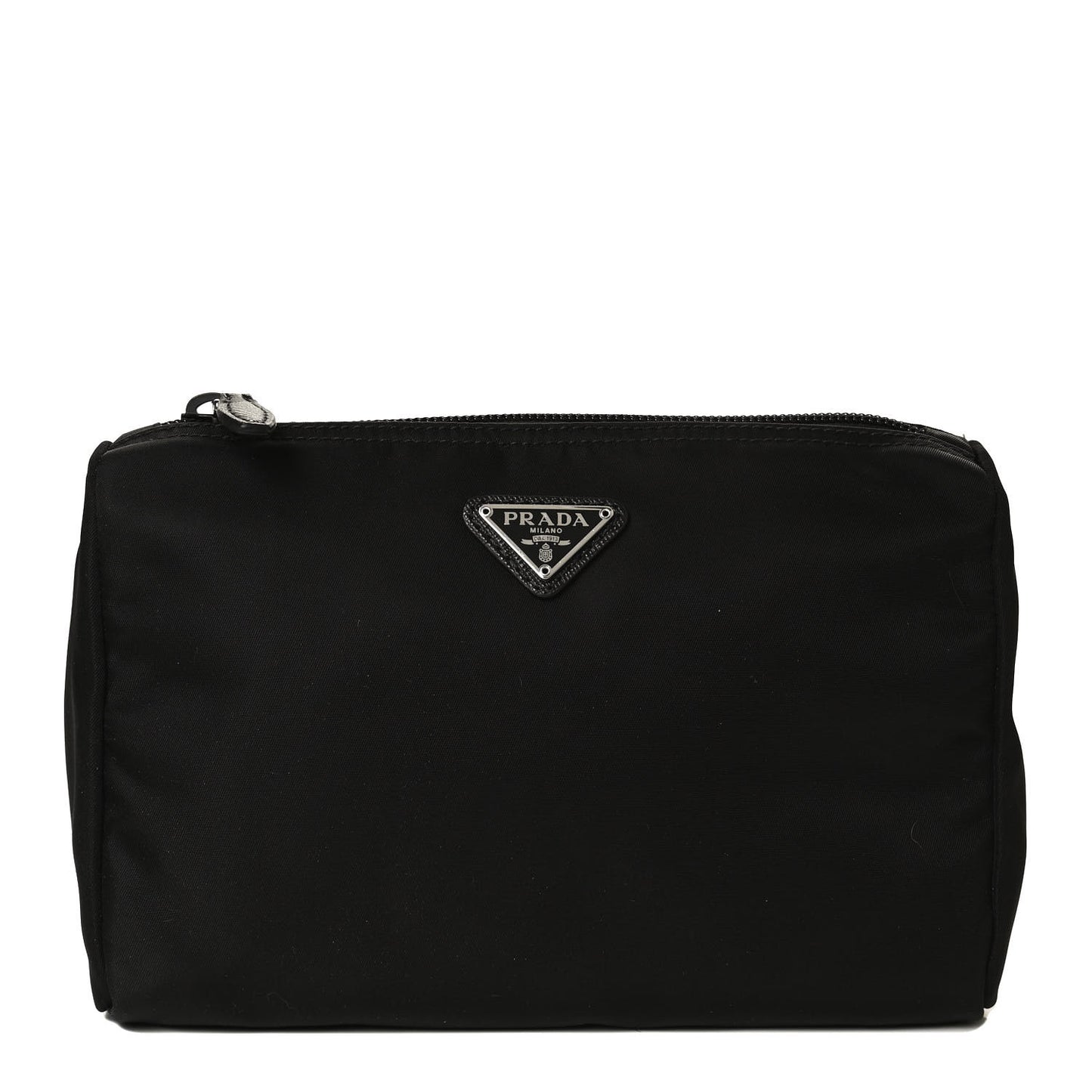 Nylon Tessuto Cosmetic Pouch Black