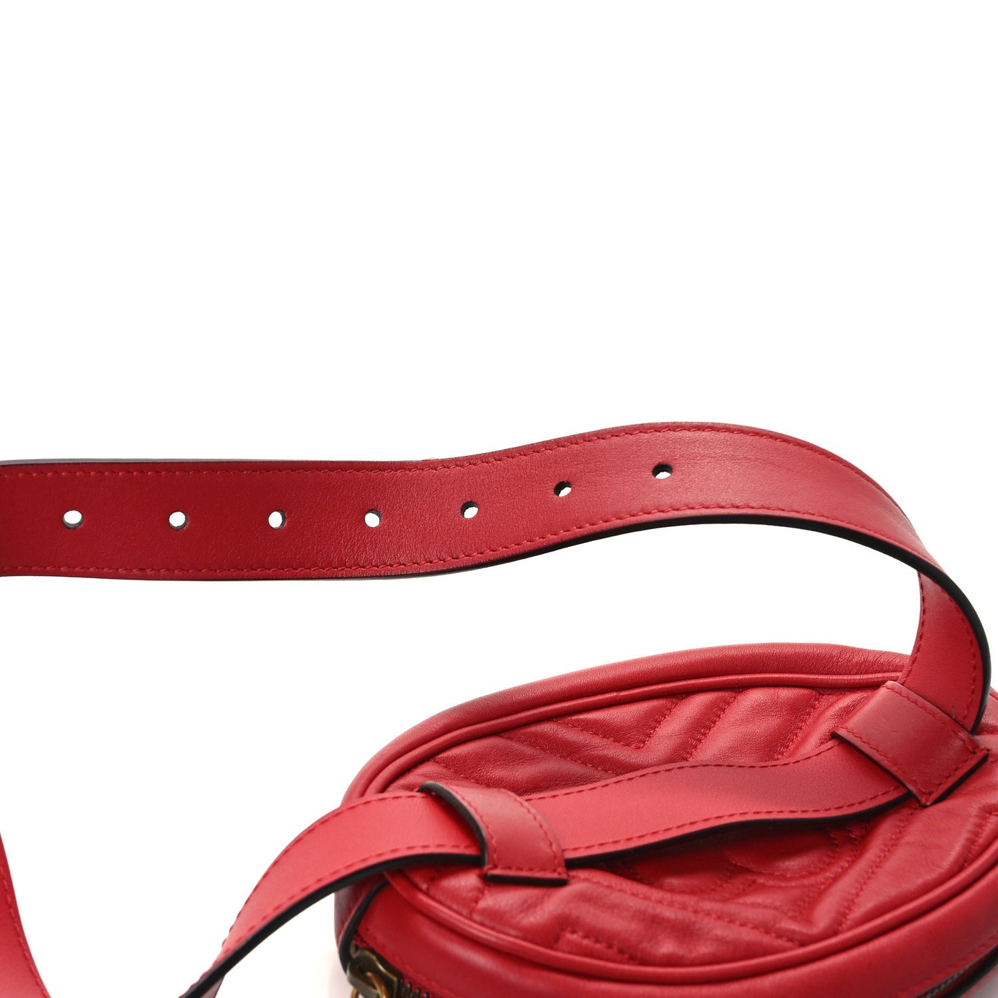 Calfskin Matelasse GG Marmont Belt Bag 75 30 Hibiscus Red