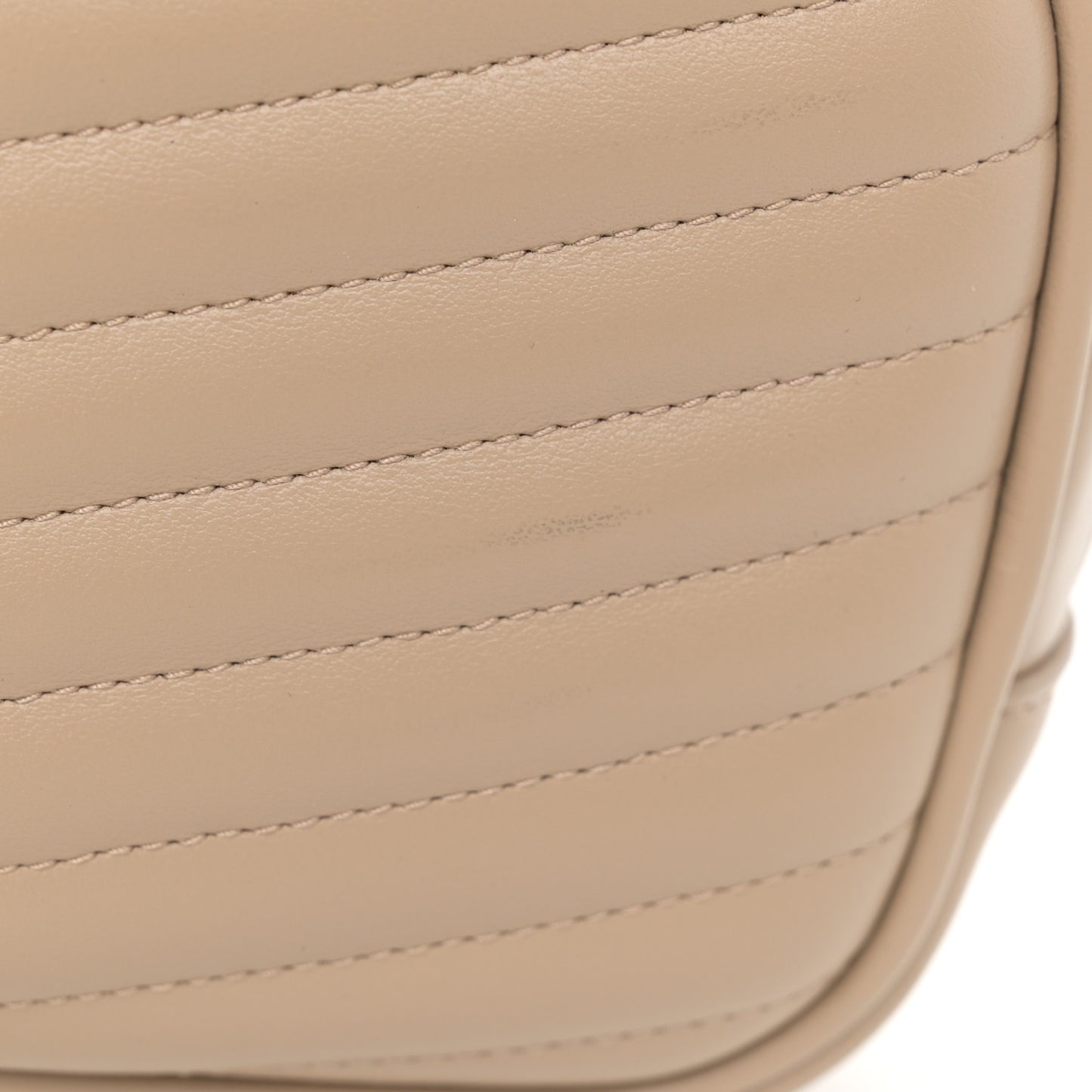 Grain De Poudre Matelasse Monogram Mini Lou Camera Bag Dark Beige