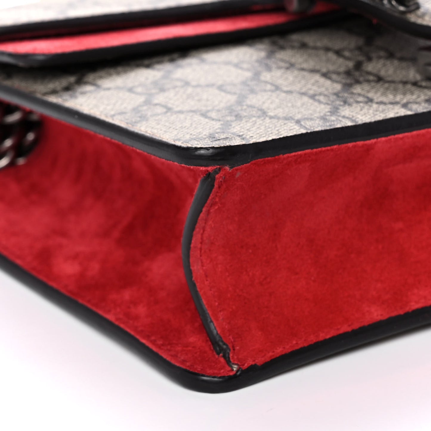 GG Supreme Monogram Mini Dionysus Shoulder Bag Hibiscus Red