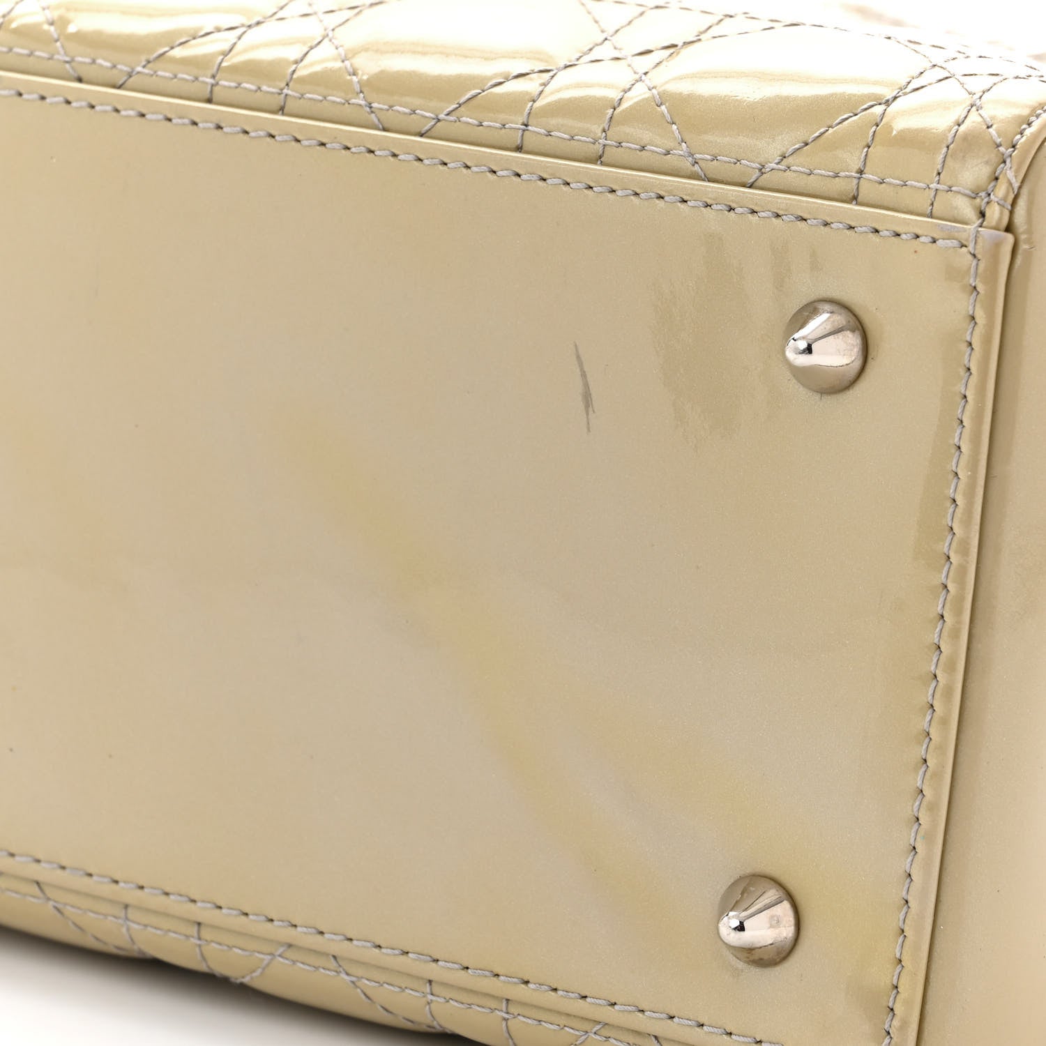 Christian Dior CHRISTIAN DIOR Patent Cannage Medium Lady Dior Grey 11 of 14