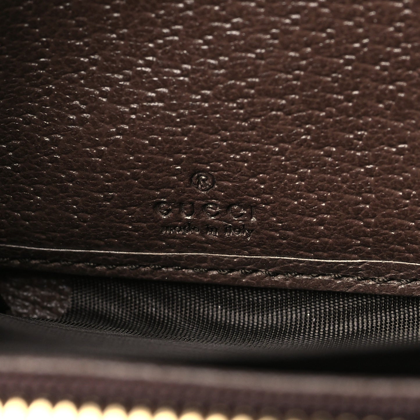 GG Supreme Monogram Web Ophidia Zip Around Wallet Brown