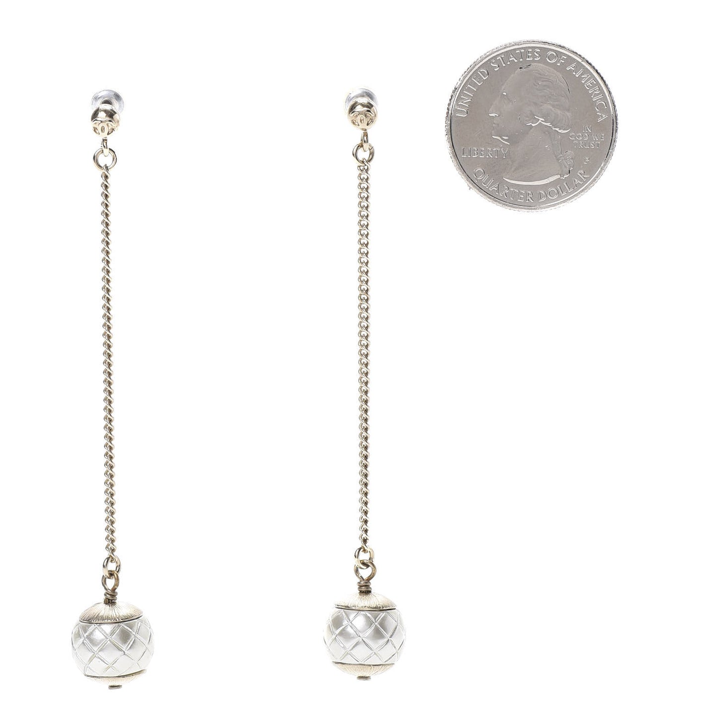 Pearl Dangle Earrings Gold