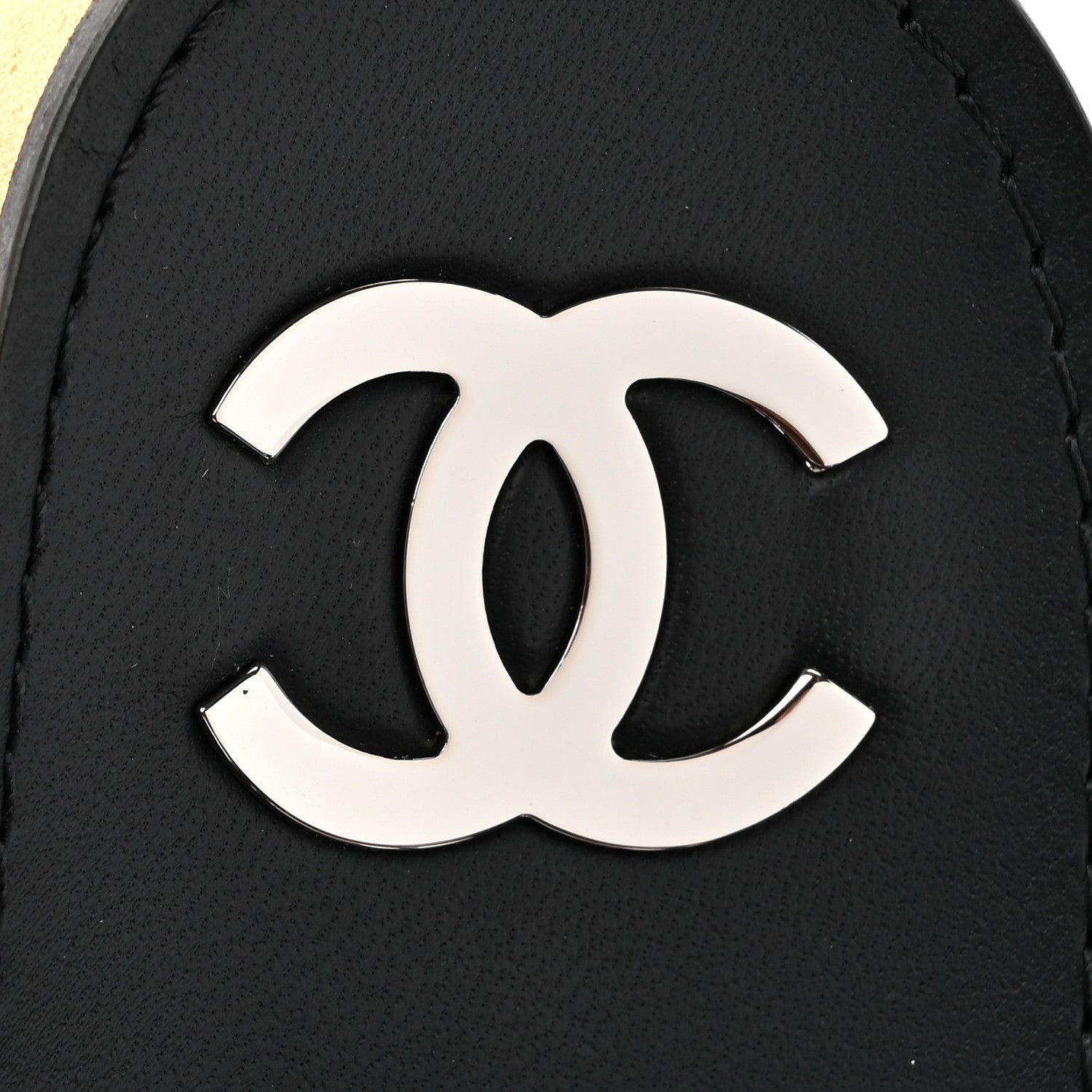 Chanel Glittered Tweed Lambskin Dad Sandals 39.5 Black White 7 of 9