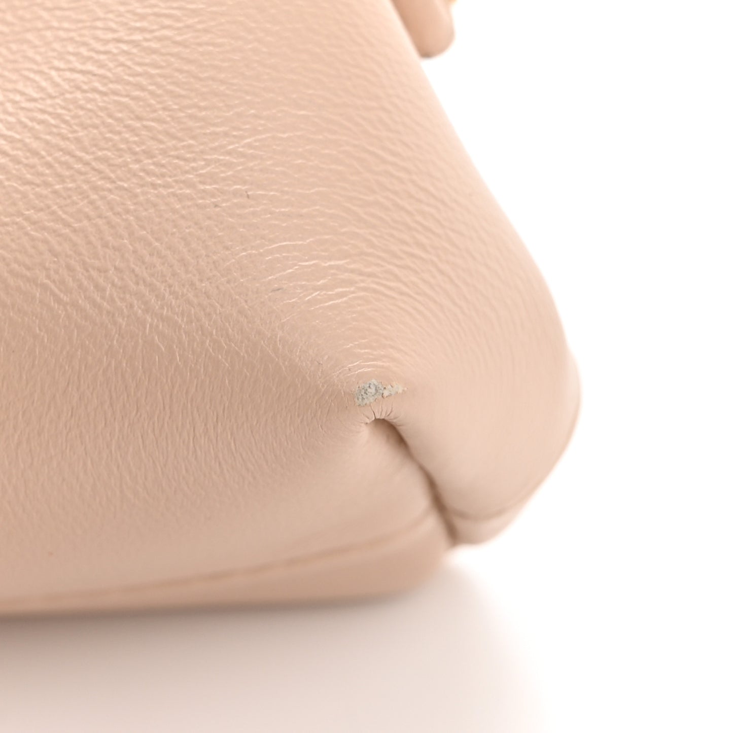 Shiny Nappa Nano Fendi First Bag Charm Poudre