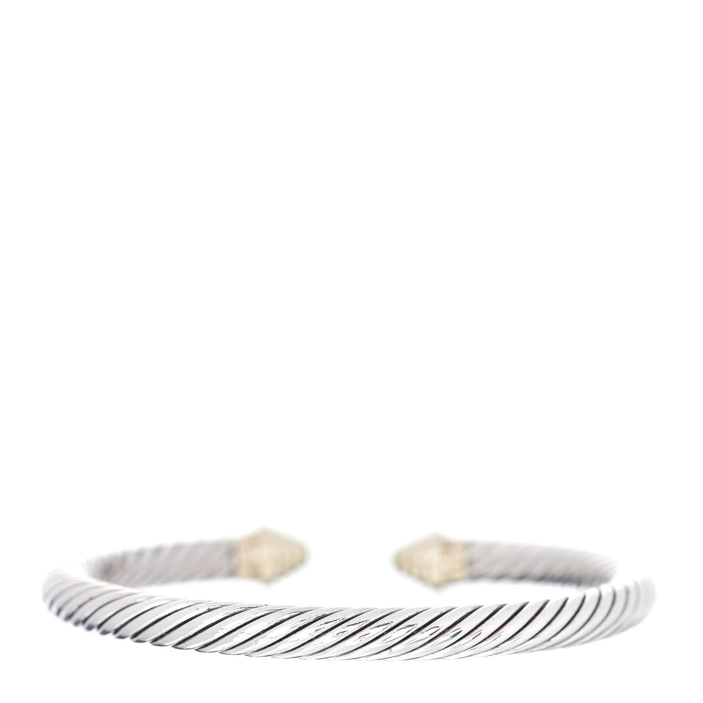 Sterling Silver 14K Yellow Gold 5mm Cable Classics Bracelet