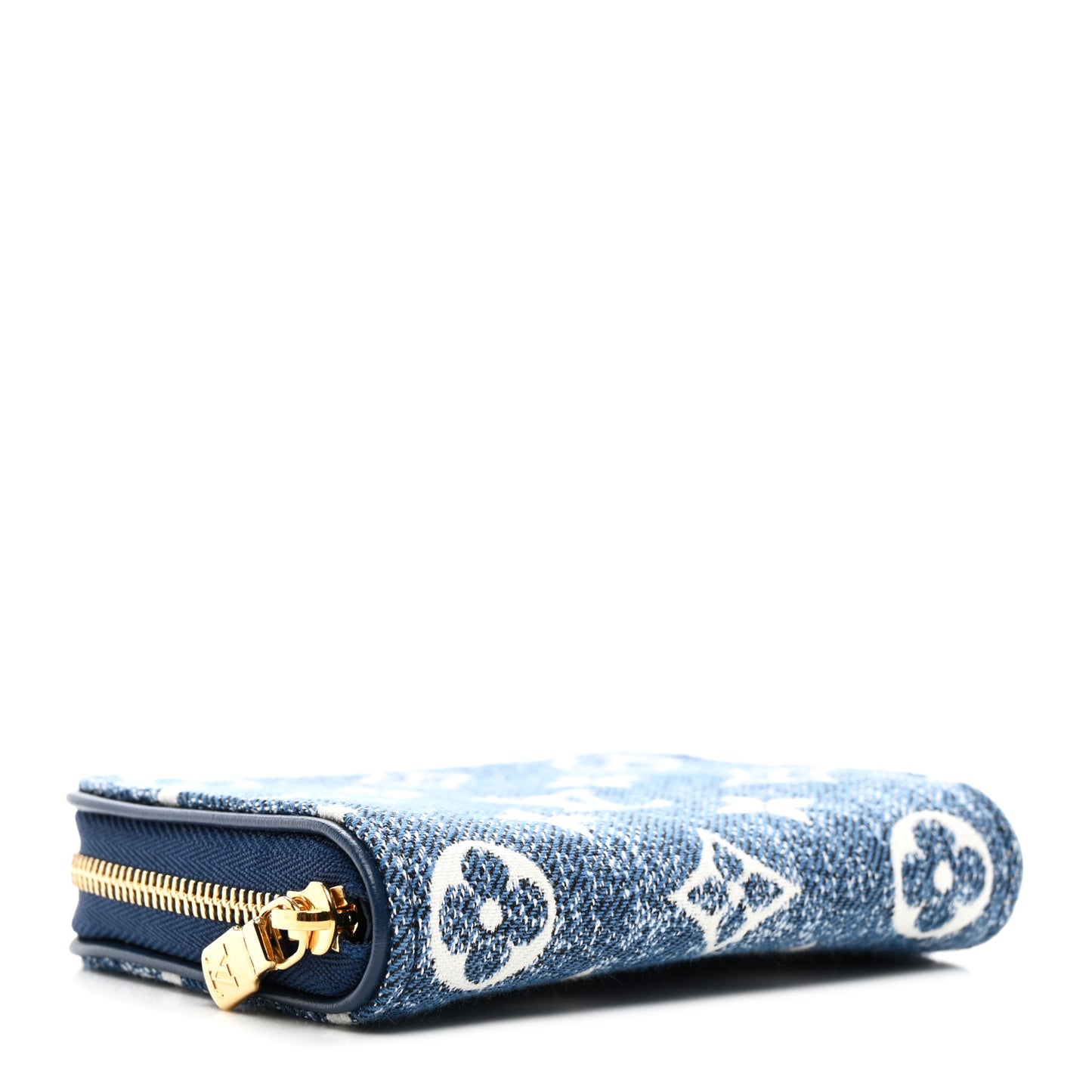 Denim Monogram Jacquard Zippy Coin Purse Bleu