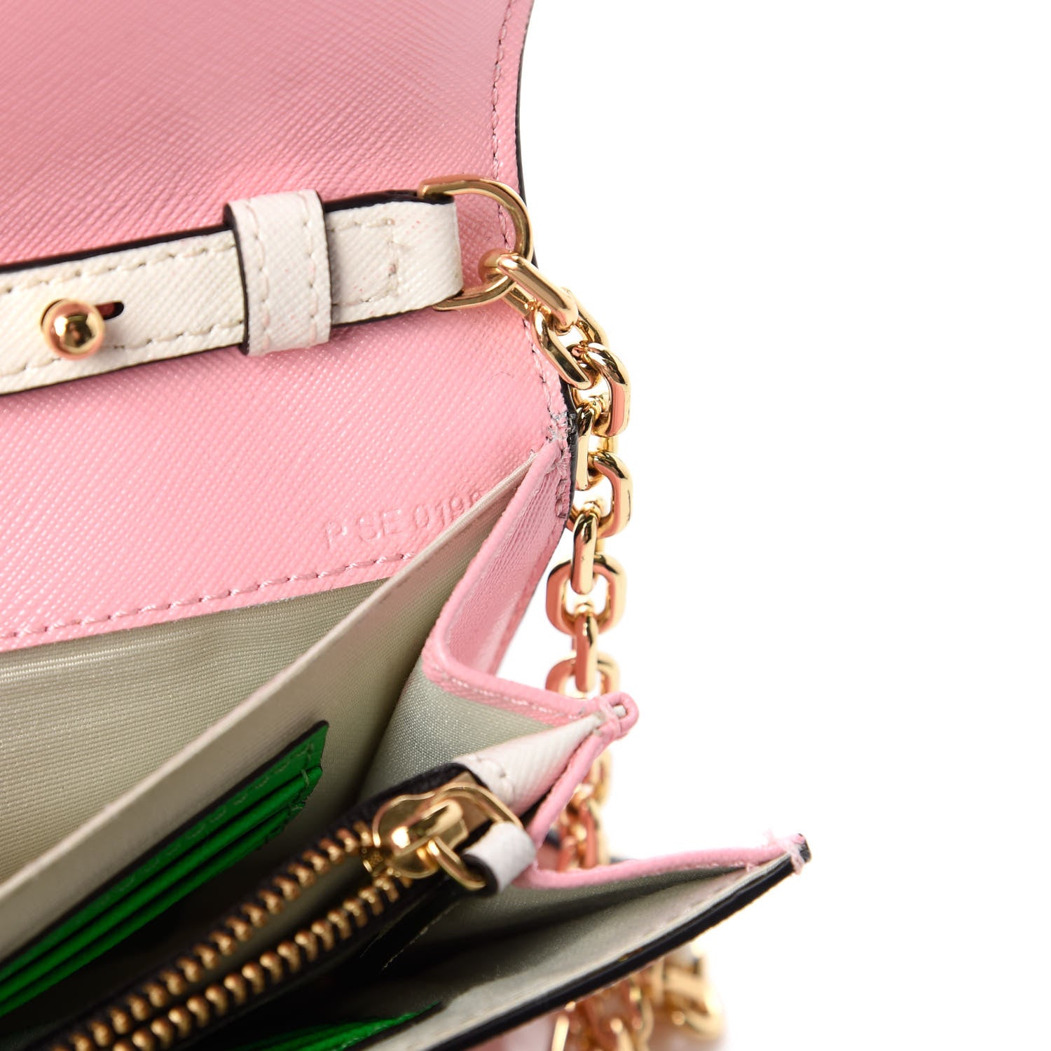 Marc Jacobs Saffino Snapshot Wallet on Chain Black Baby Pink 9 of 11