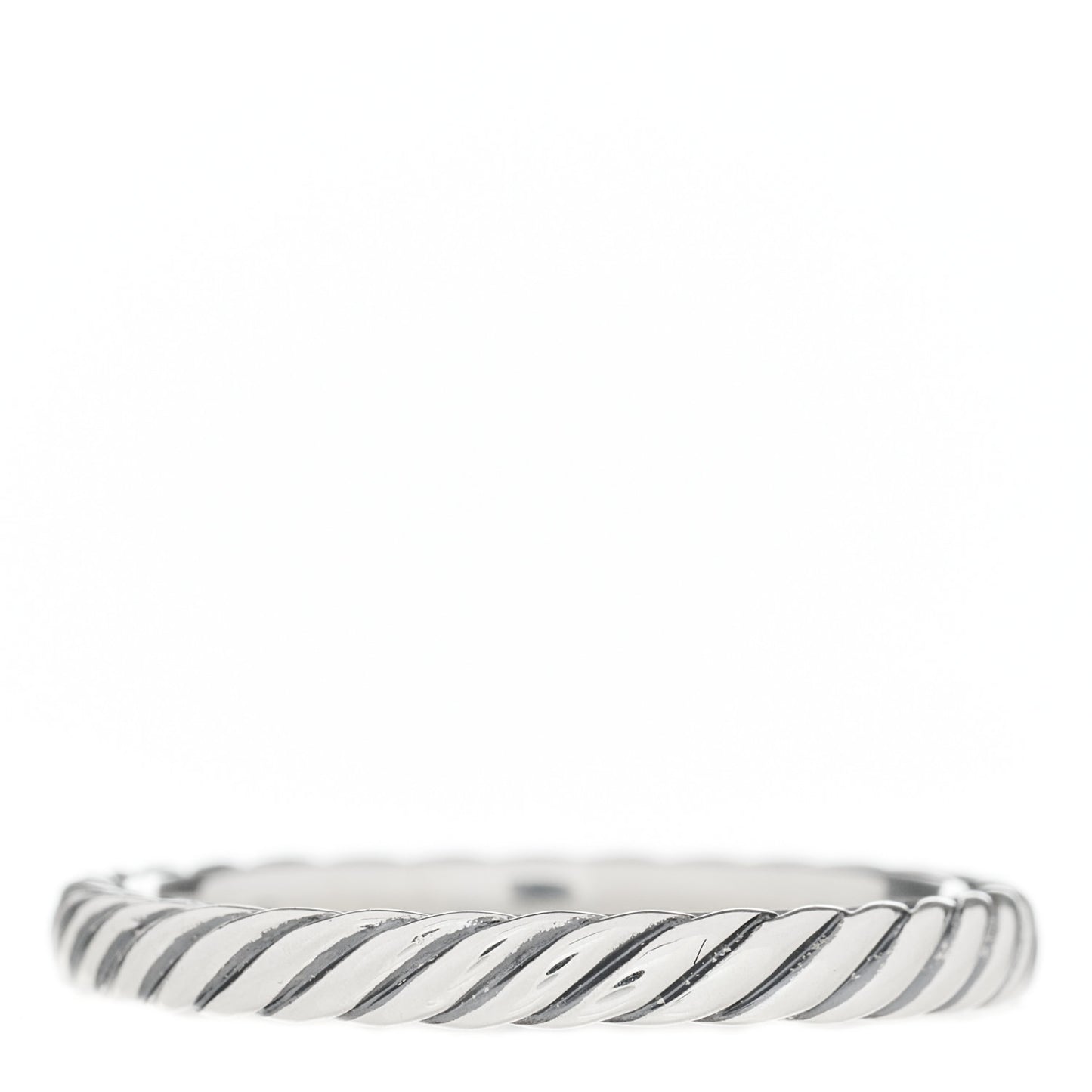 Sterling Silver Stackable Cable Ring 52 6