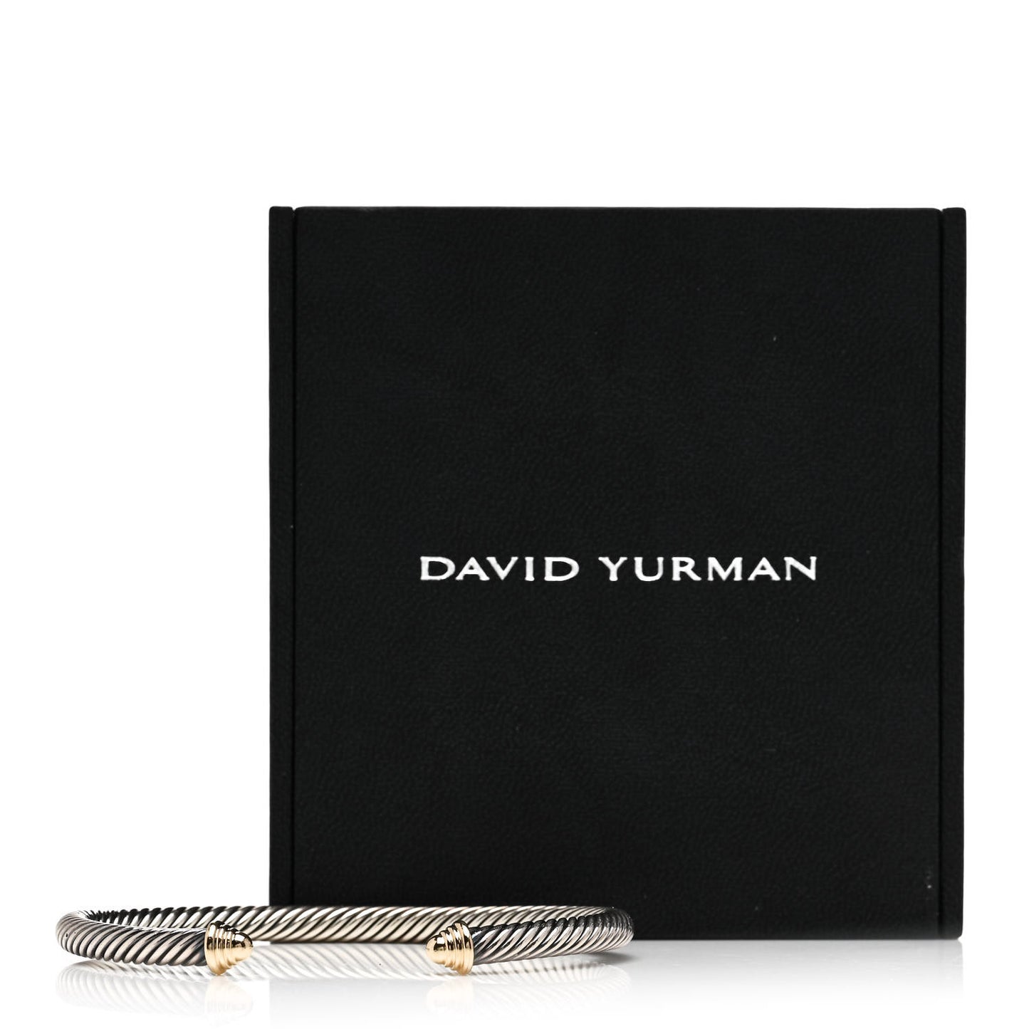 Sterling Silver 14K Yellow Gold 5mm Cable Classics Bracelet