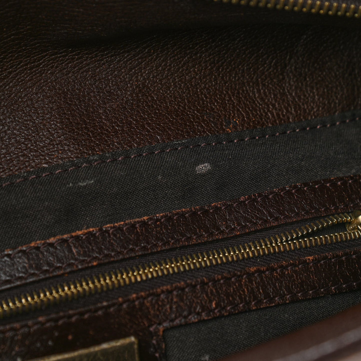 Calfskin FF Embossed Chef Shopper Tote Chocolate