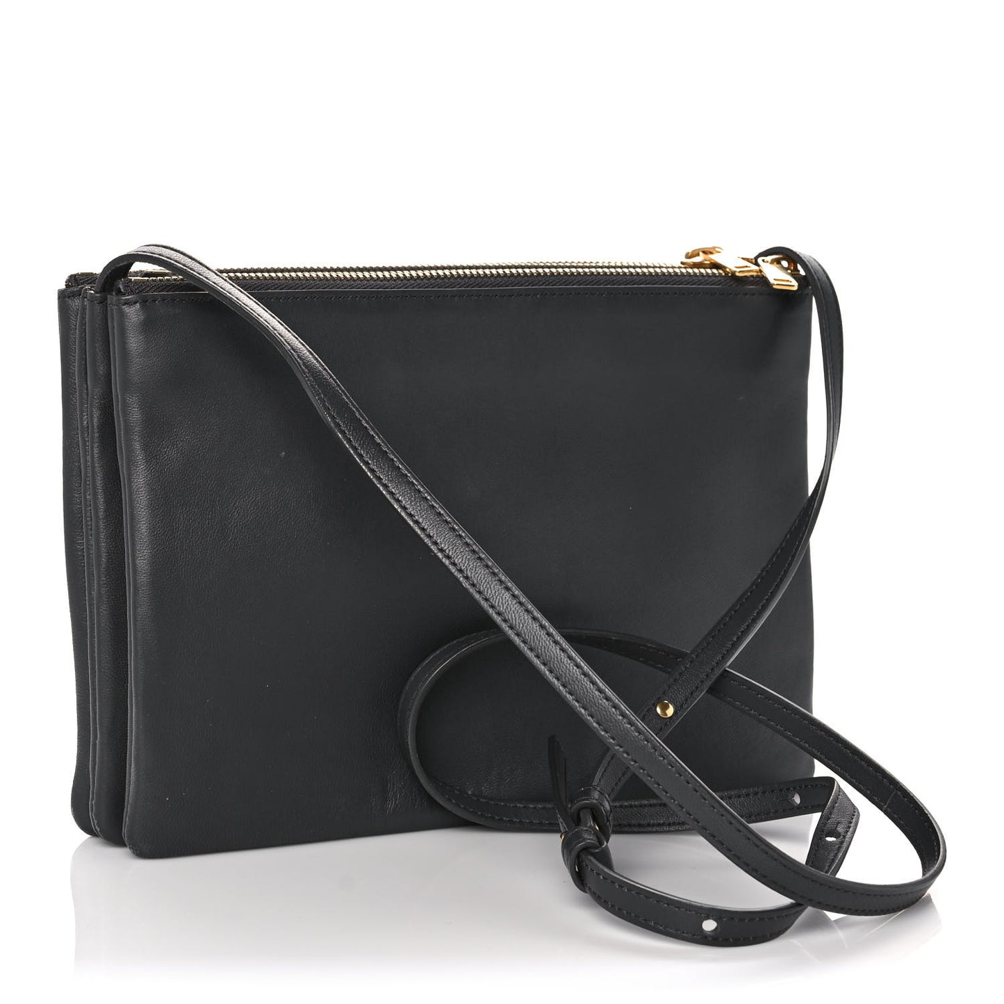 Lambskin Small Trio Crossbody Bag Medium Grey