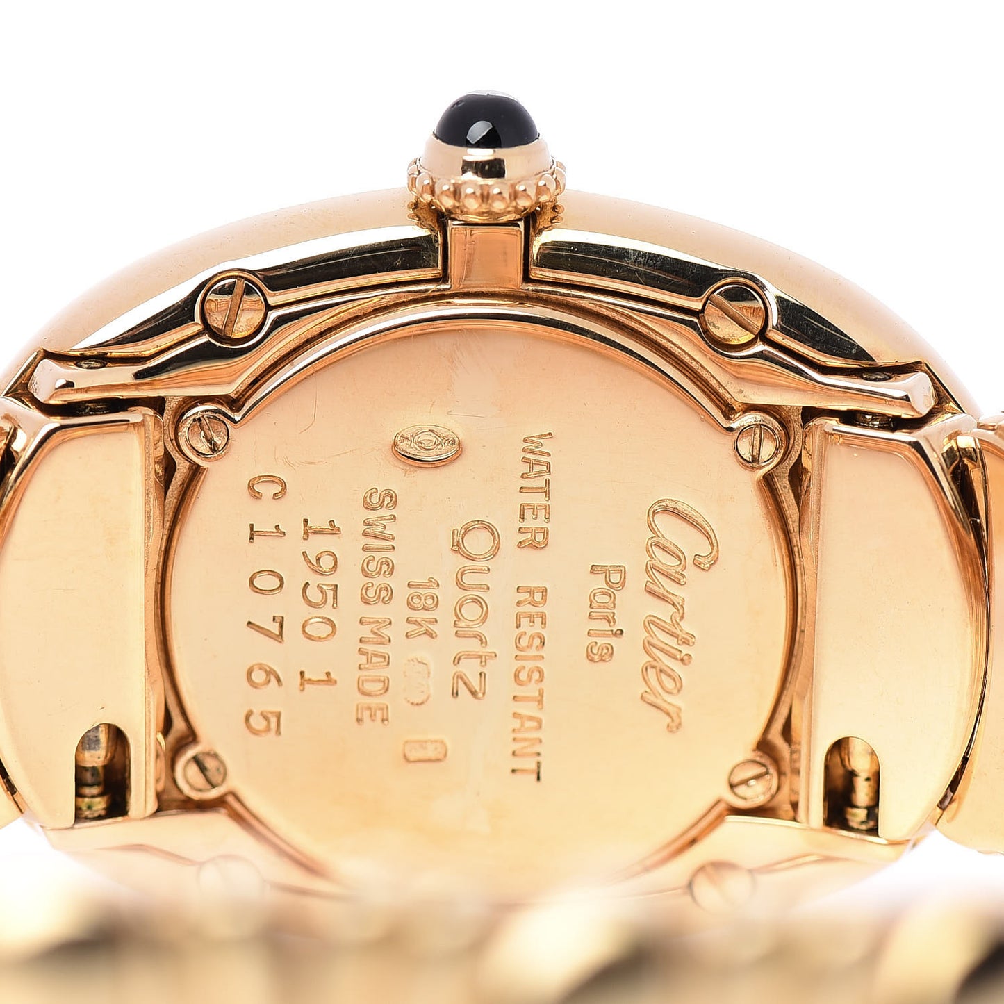 18K Yellow Gold 22mm Baignoire Quartz Watch