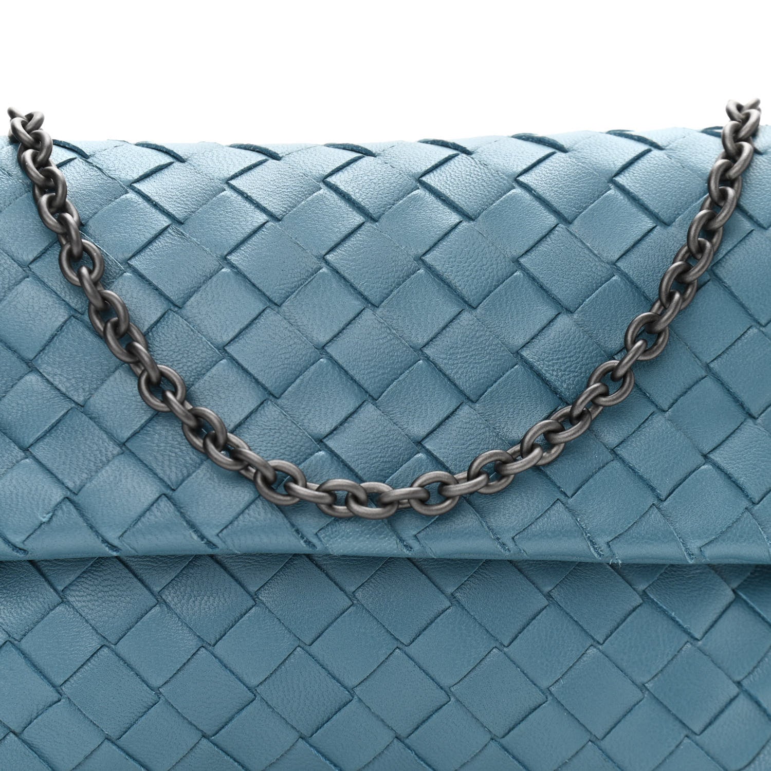Bottega Veneta Nappa Intrecciato Small Chain Crossbody Denim 7 of 9
