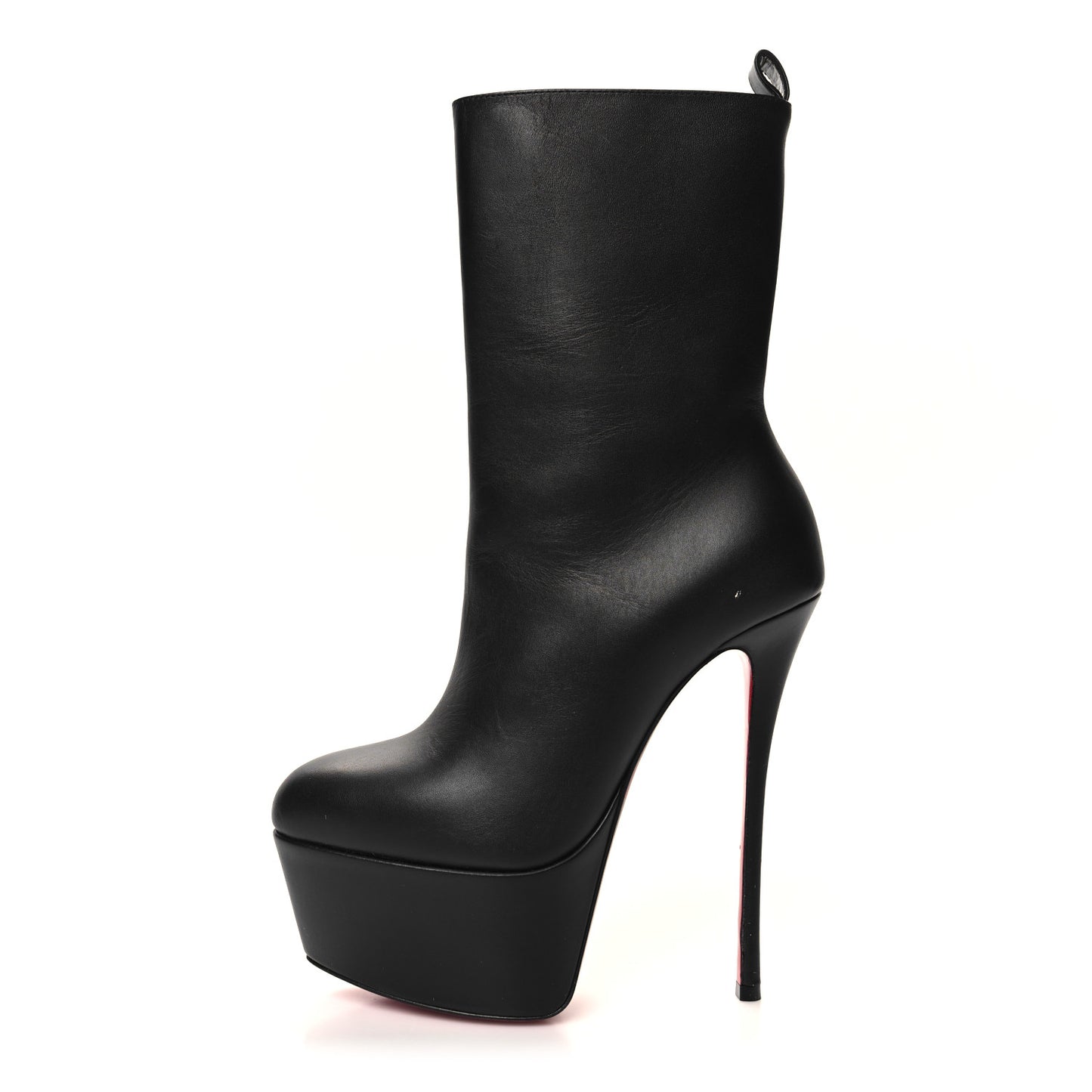 Calfskin Dolly Alta Booty 160 Ankle Boots 36.5 Black