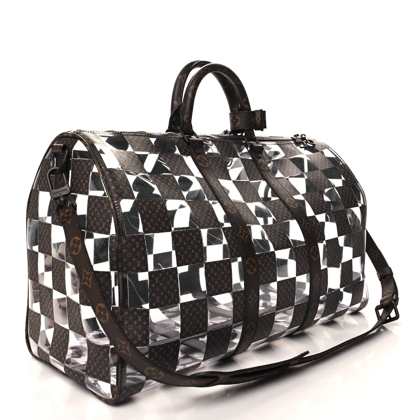 PVC Monogram Chess Keepall Bandouliere 50
