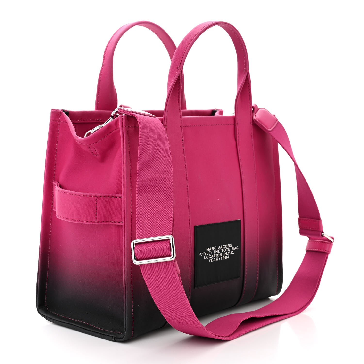 Marc Jacobs Cotton Canvas Medium The Traveler Tote Bag Ombre Pink 3 of 15
