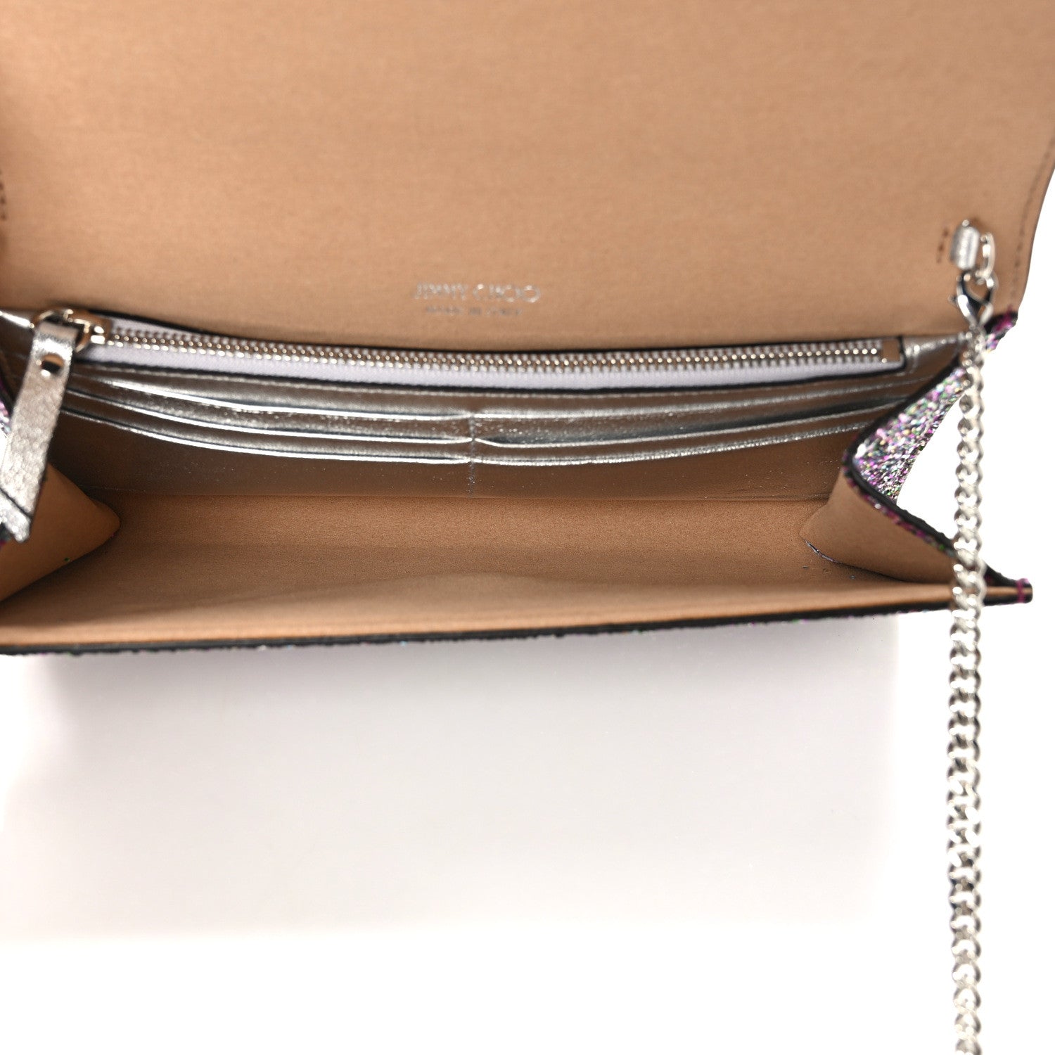 Jimmy Choo Glitter Emmie Clutch Bubblegum Mix 5 of 9