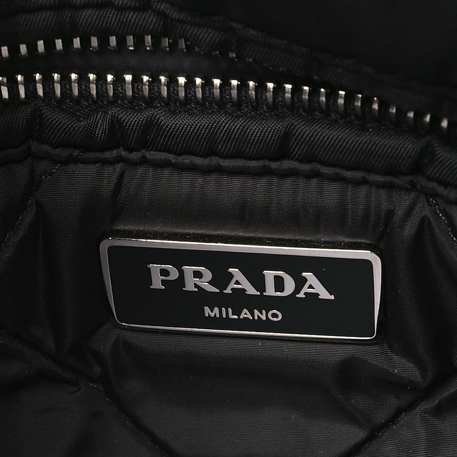Prada Tessuto Nylon Bomber Sound Chain Flap Shoulder Bag Black 6 of 10