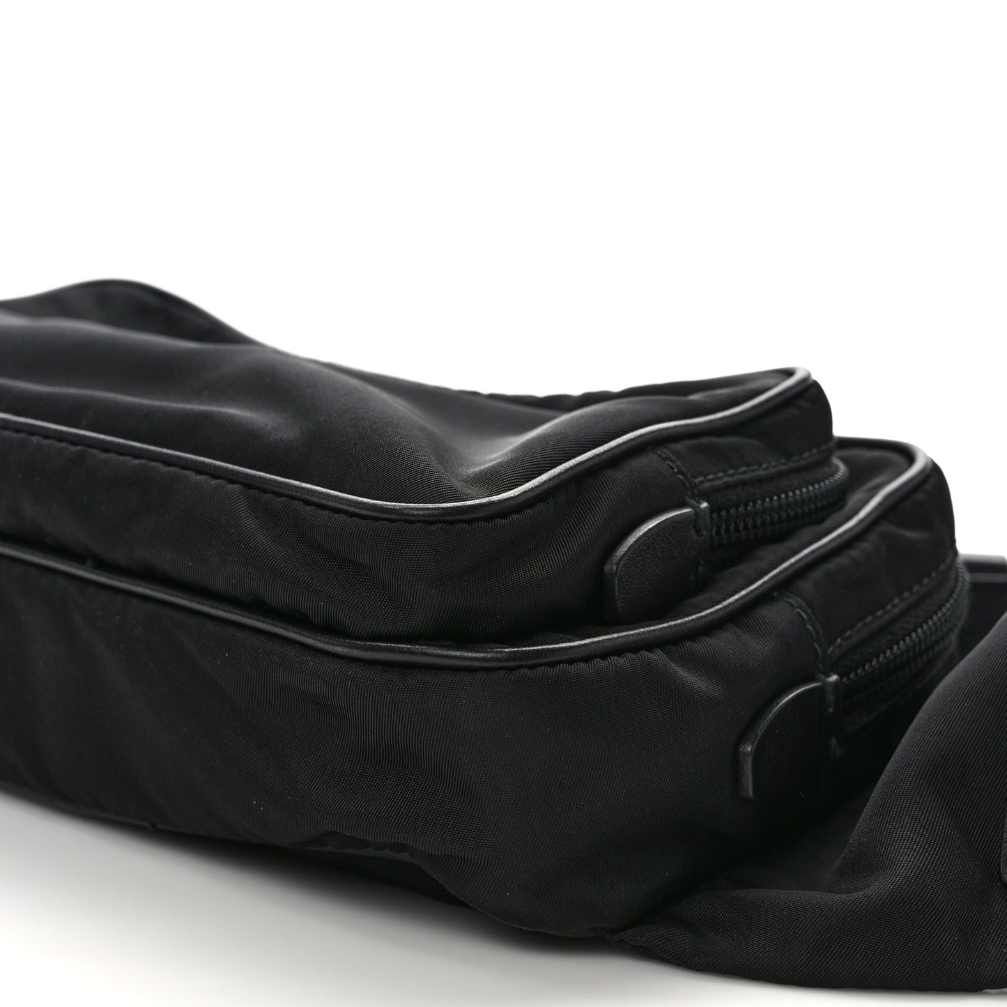 Re-Nylon Saffiano Belt Bag L Black