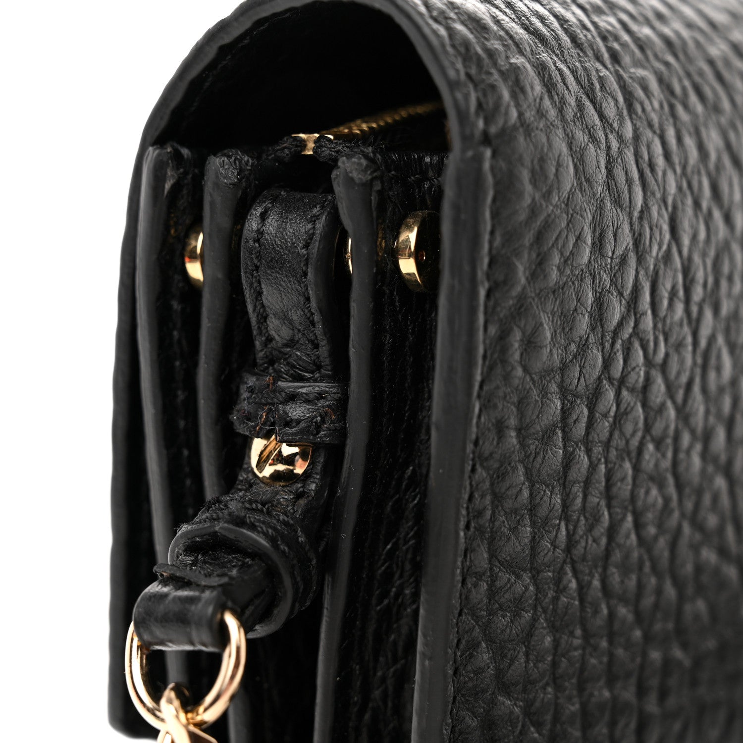 Burberry Signature Grain Small Madison Chain Clutch Black 11 of 11